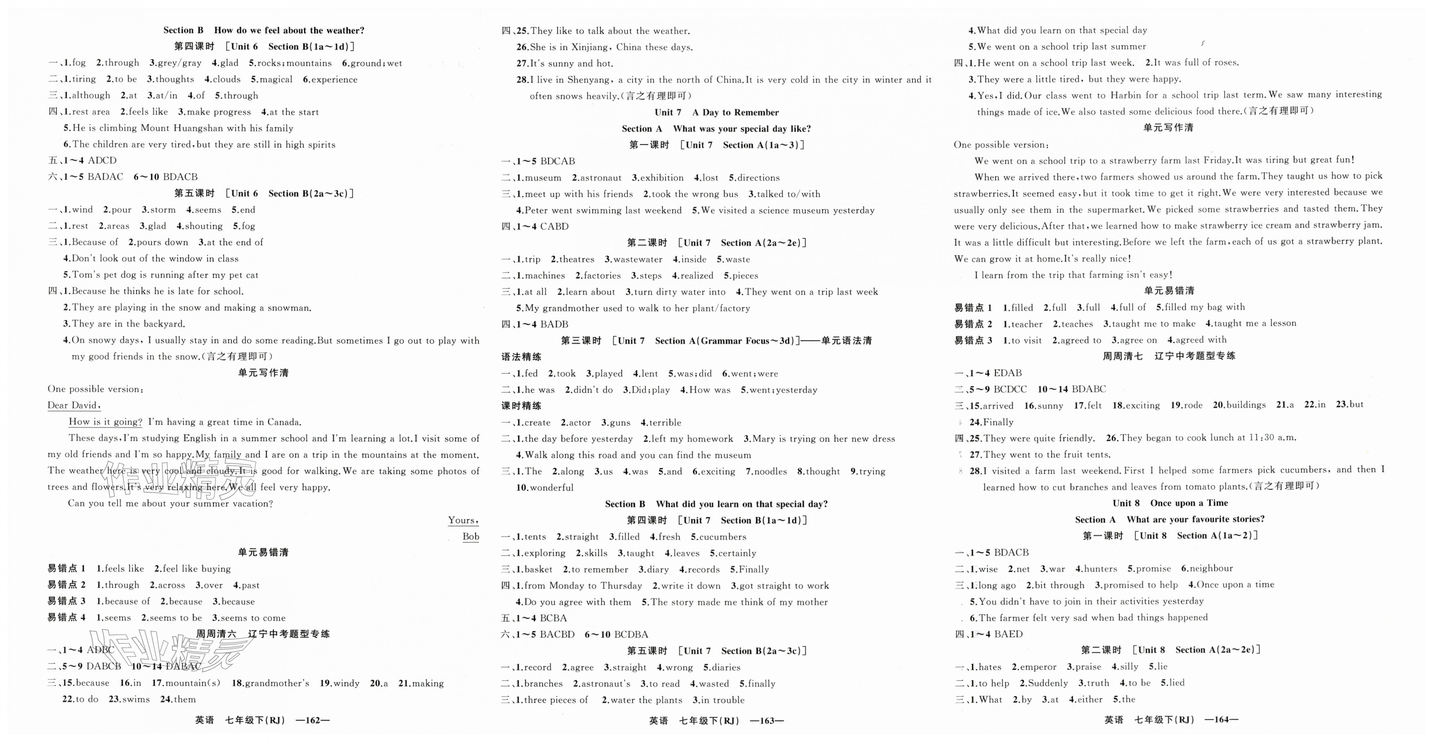 2026年四清导航七年级英语下册人教版辽宁专版&nbsp;第4页