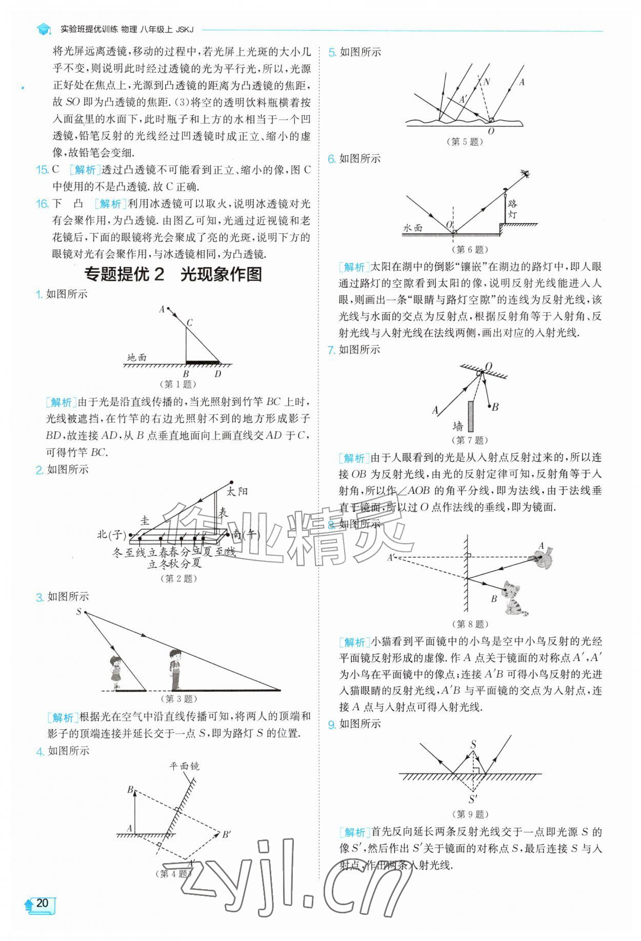 2026年实验班提优训练八年级物理上册苏科版&nbsp;第20页