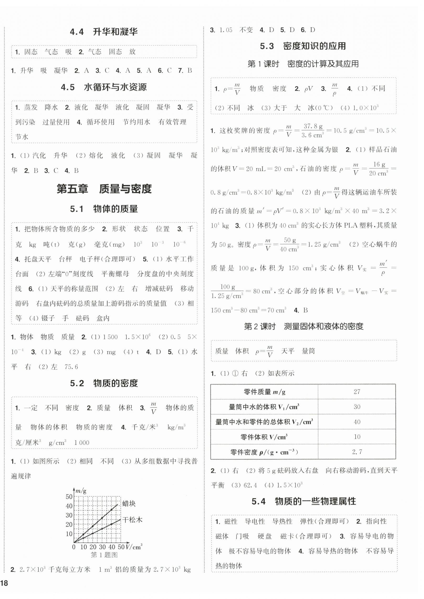 2026年通城学典课时作业本八年级物理上册沪粤版&nbsp;第4页