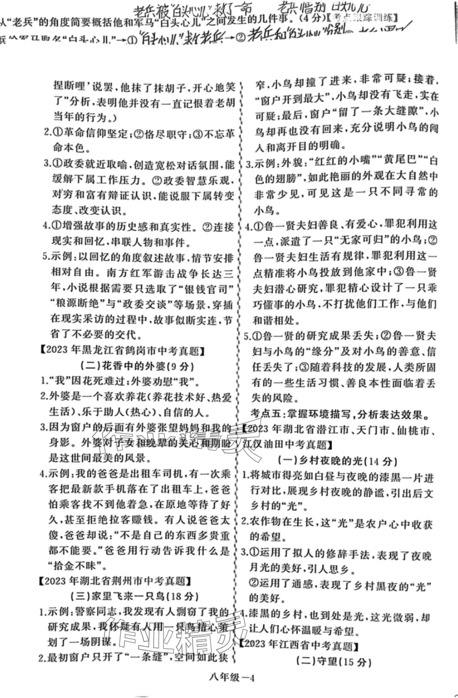 2024年考点阅读八年级语文&nbsp;第4页