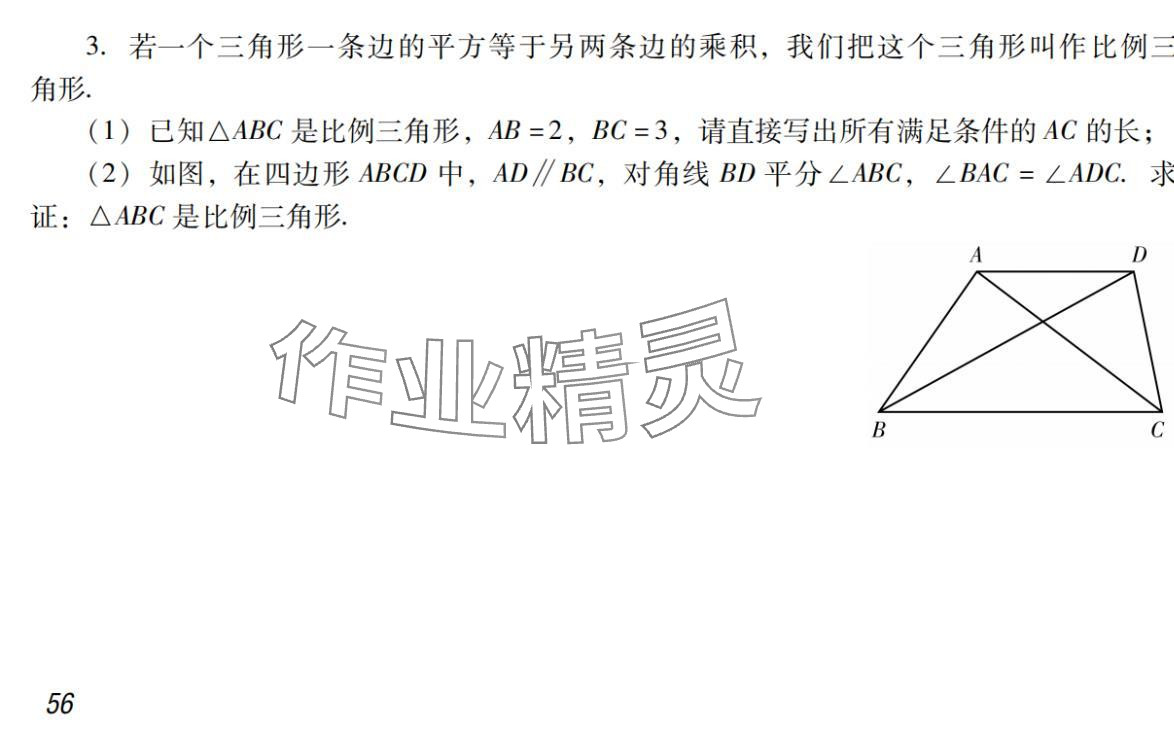 2024年激智数学中考&nbsp;参考答案第56页