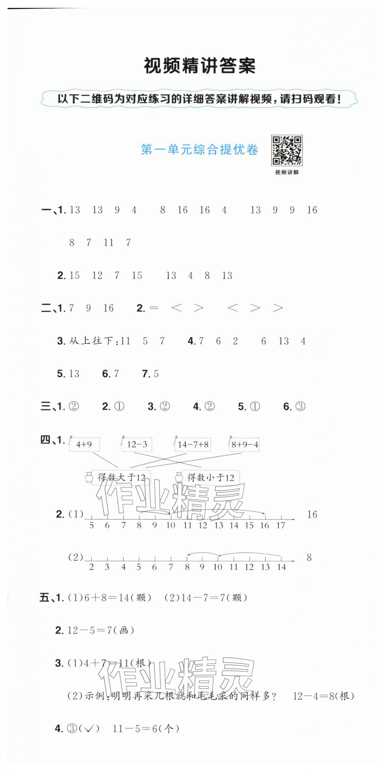 2026年阳光同学提优新卷一年级数学下册苏教版&nbsp;第1页