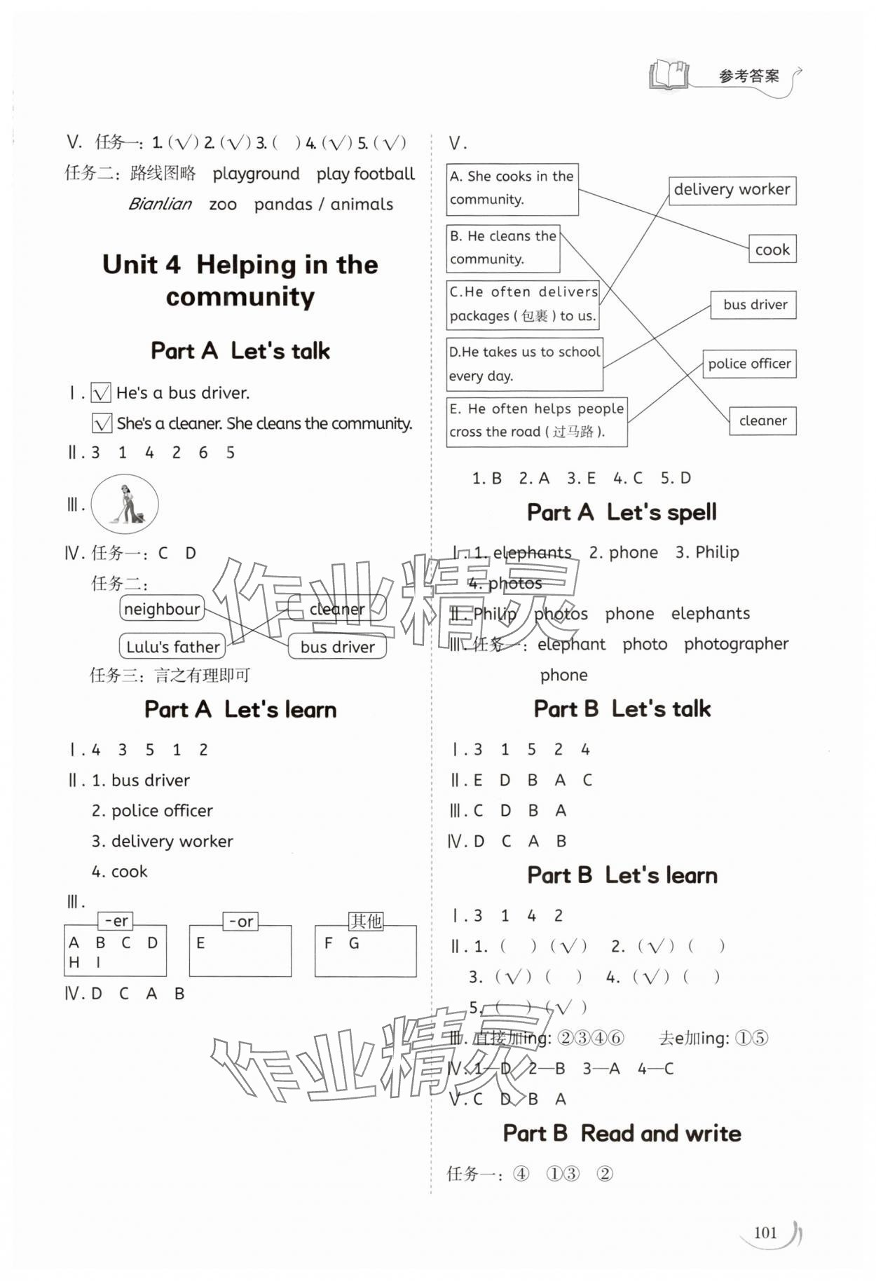 2025年同步练习册山东科学技术出版社四年级英语上册人教版&nbsp;第4页