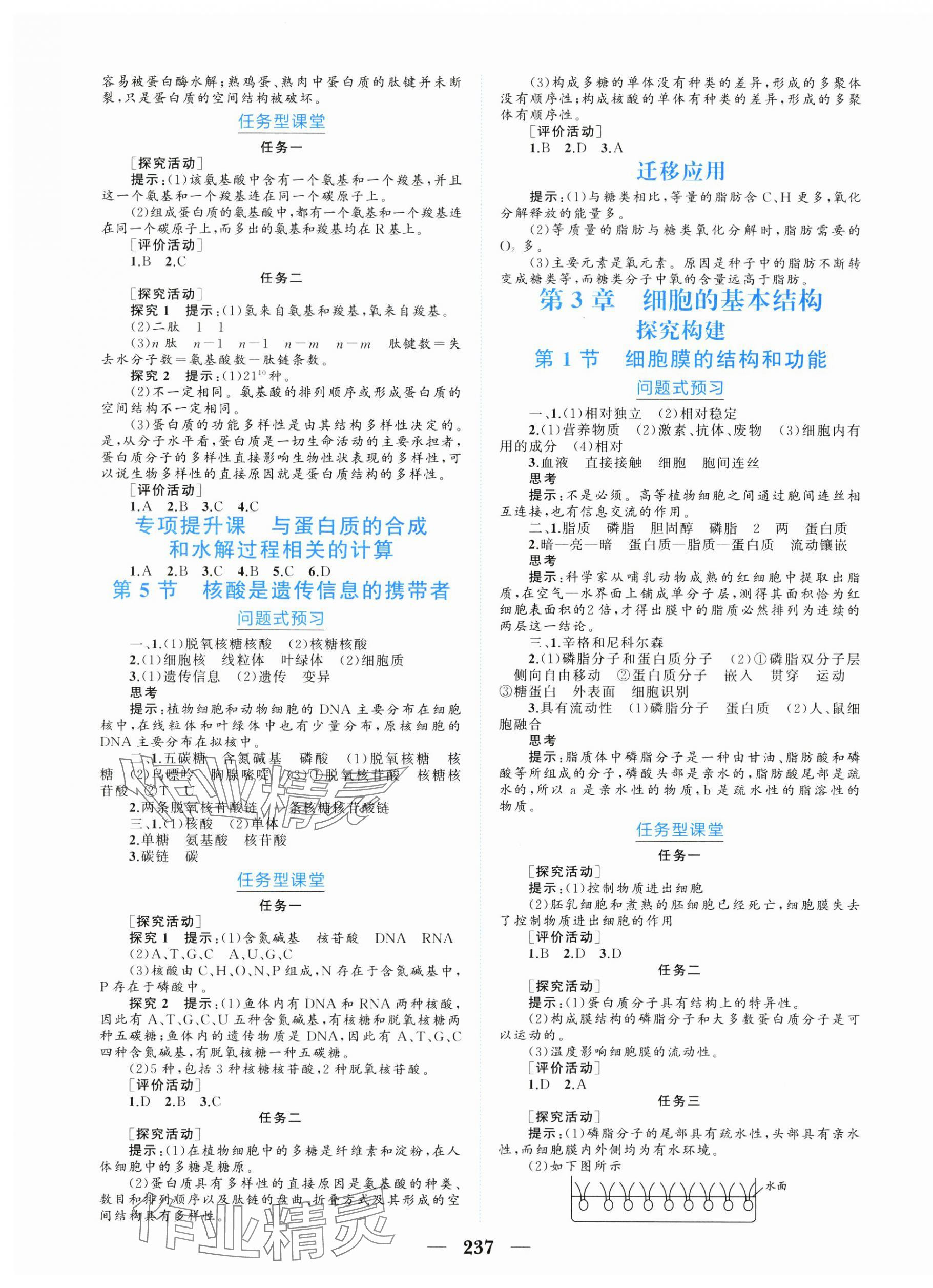 2025年点金训练精讲巧练高中生物必修1人教版&nbsp;第3页