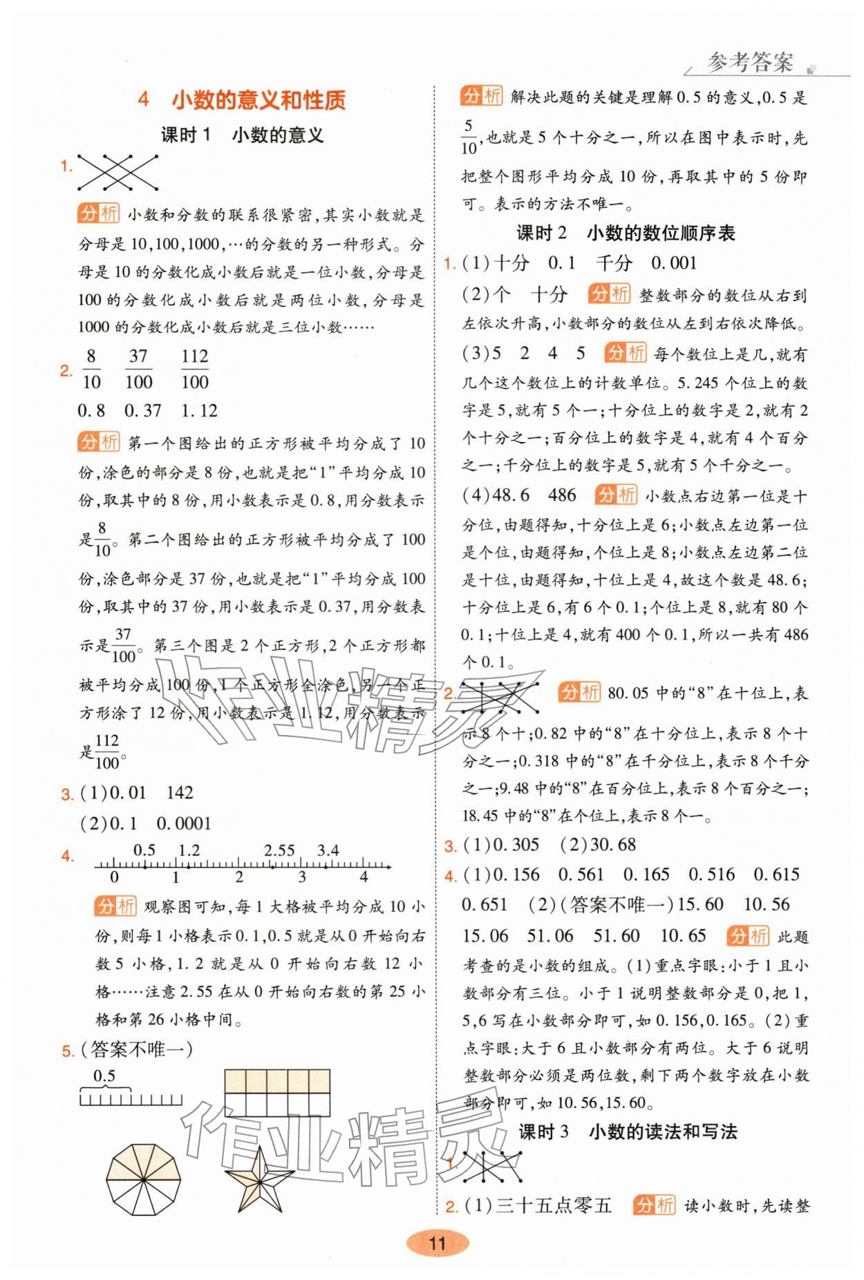 2026年黄冈同步练一日一练四年级数学下册人教版&nbsp;参考答案第11页