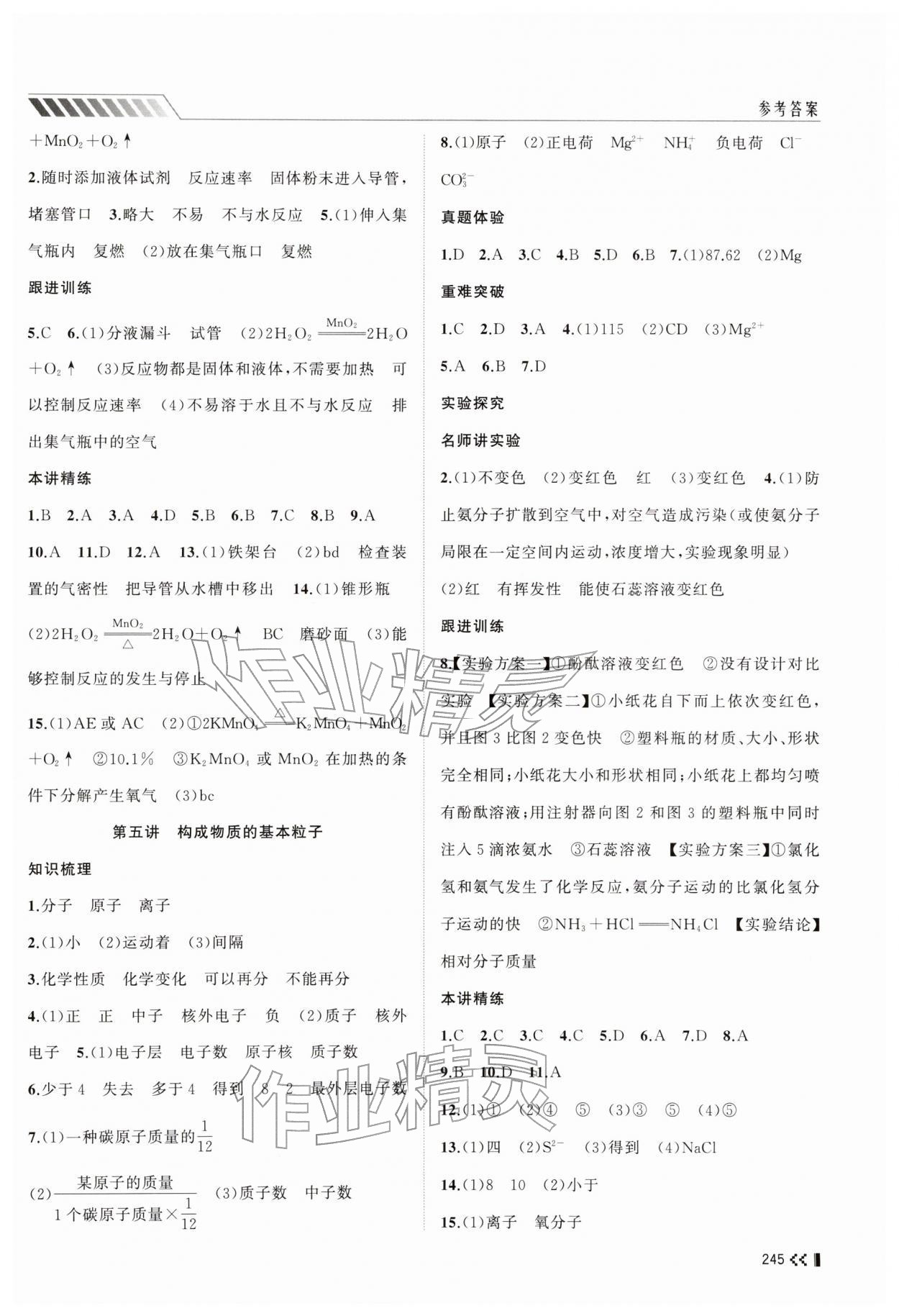 2026年初中总复习手册山东人民出版社化学&nbsp;第3页