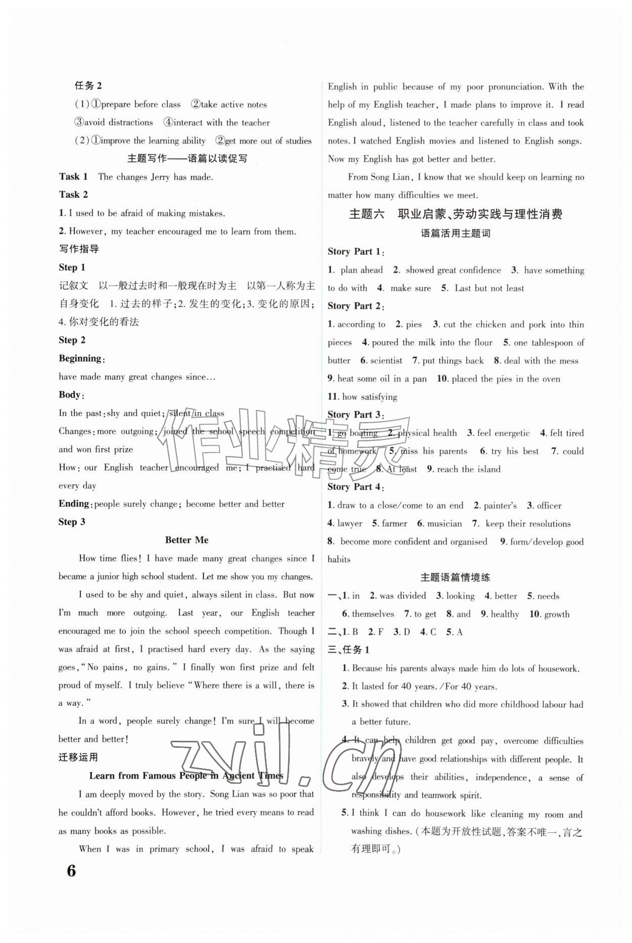 2026年初中总复习手册陕西师范大学出版总社英语&nbsp;第6页