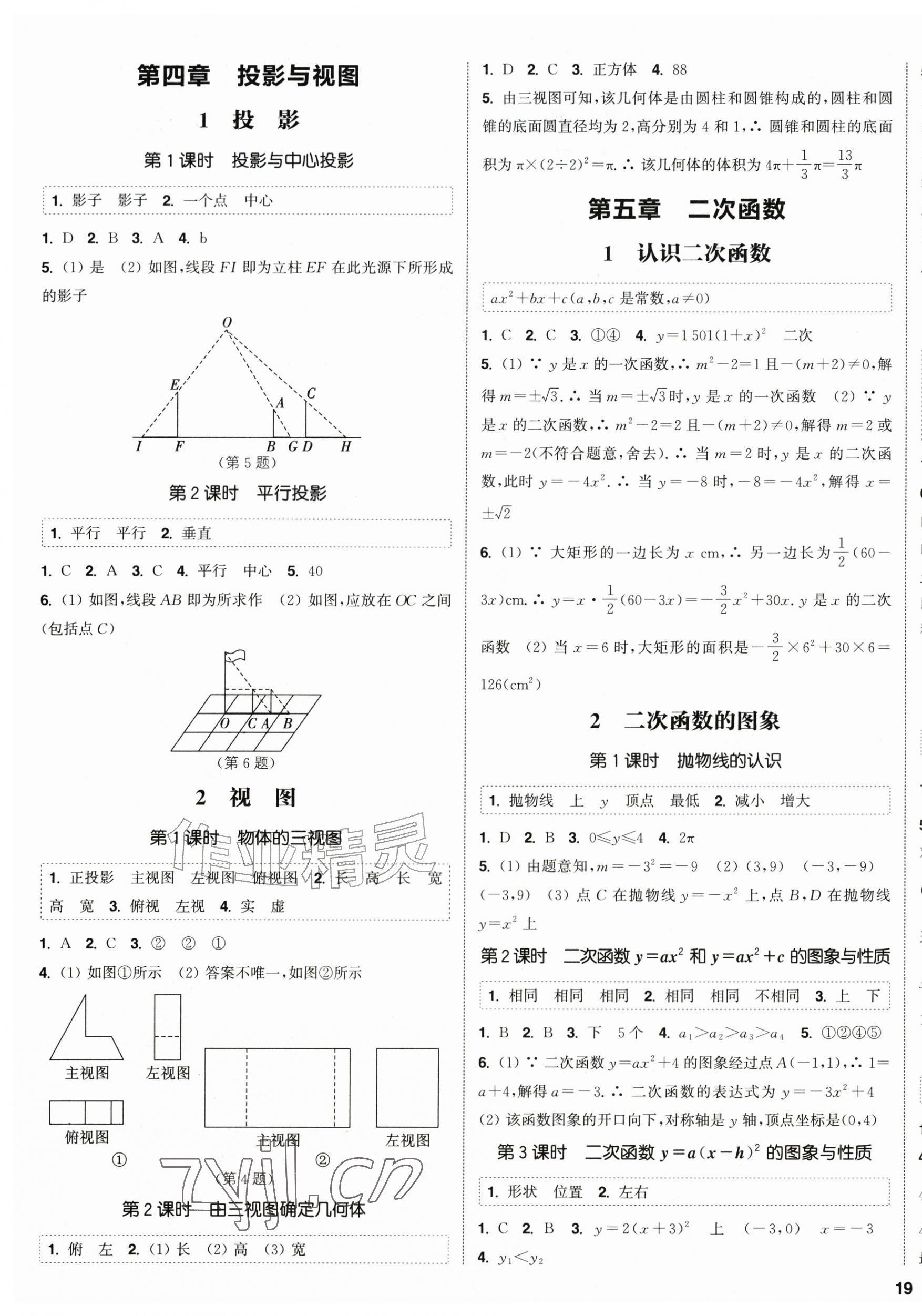 2026年通成学典课时作业本九年级数学上册北师大版&nbsp;第5页