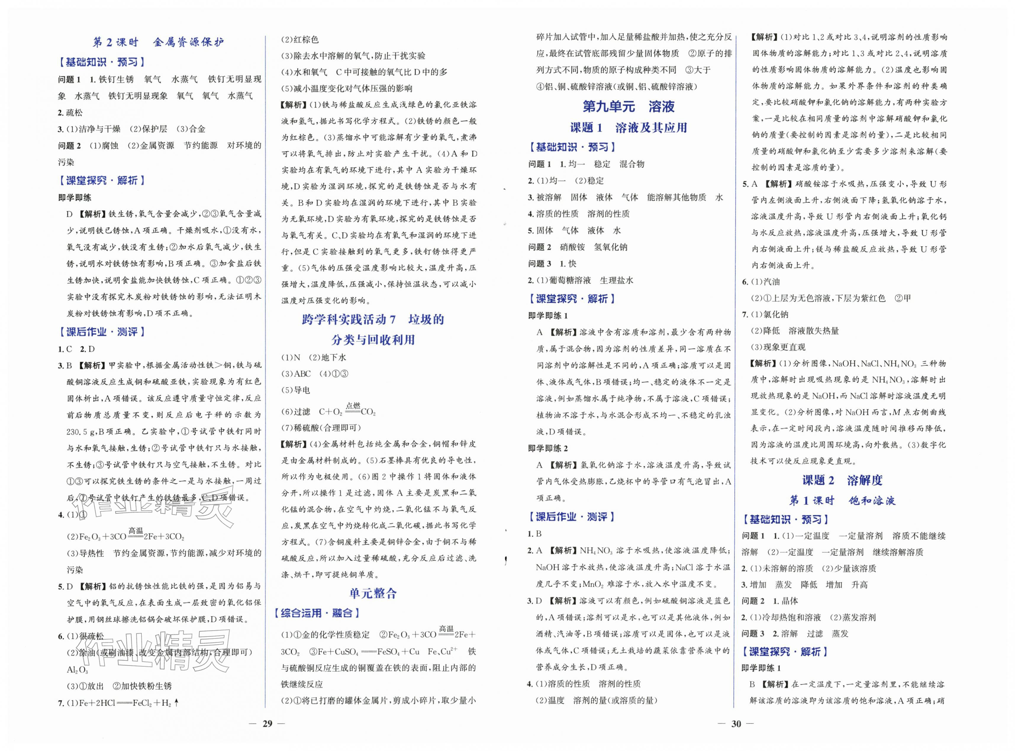 2026年同步解析与测评学考练九年级化学下册人教版&nbsp;第3页