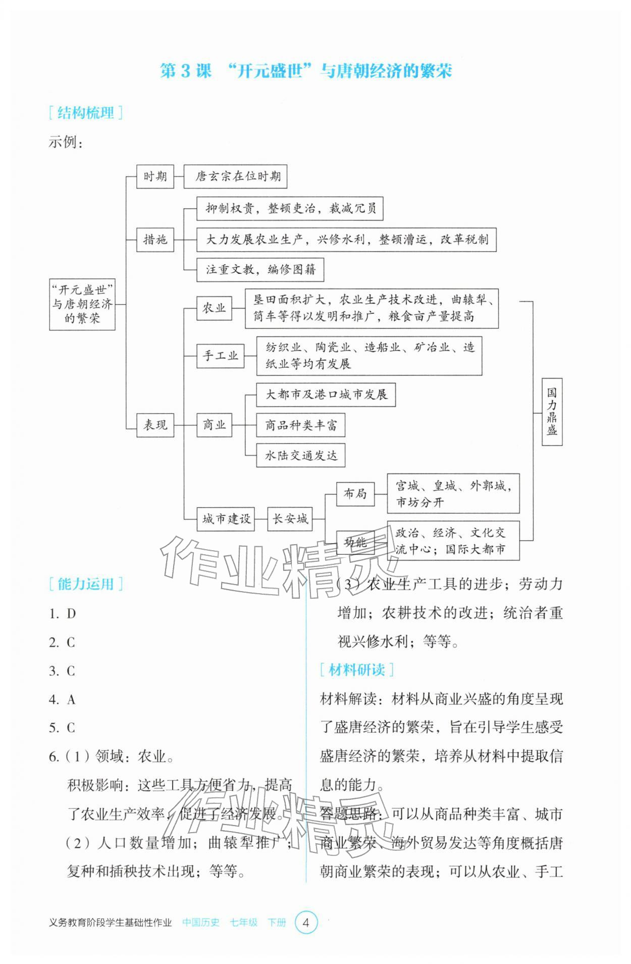 2026年学生基础性作业七年级历史下册人教版&nbsp;第4页