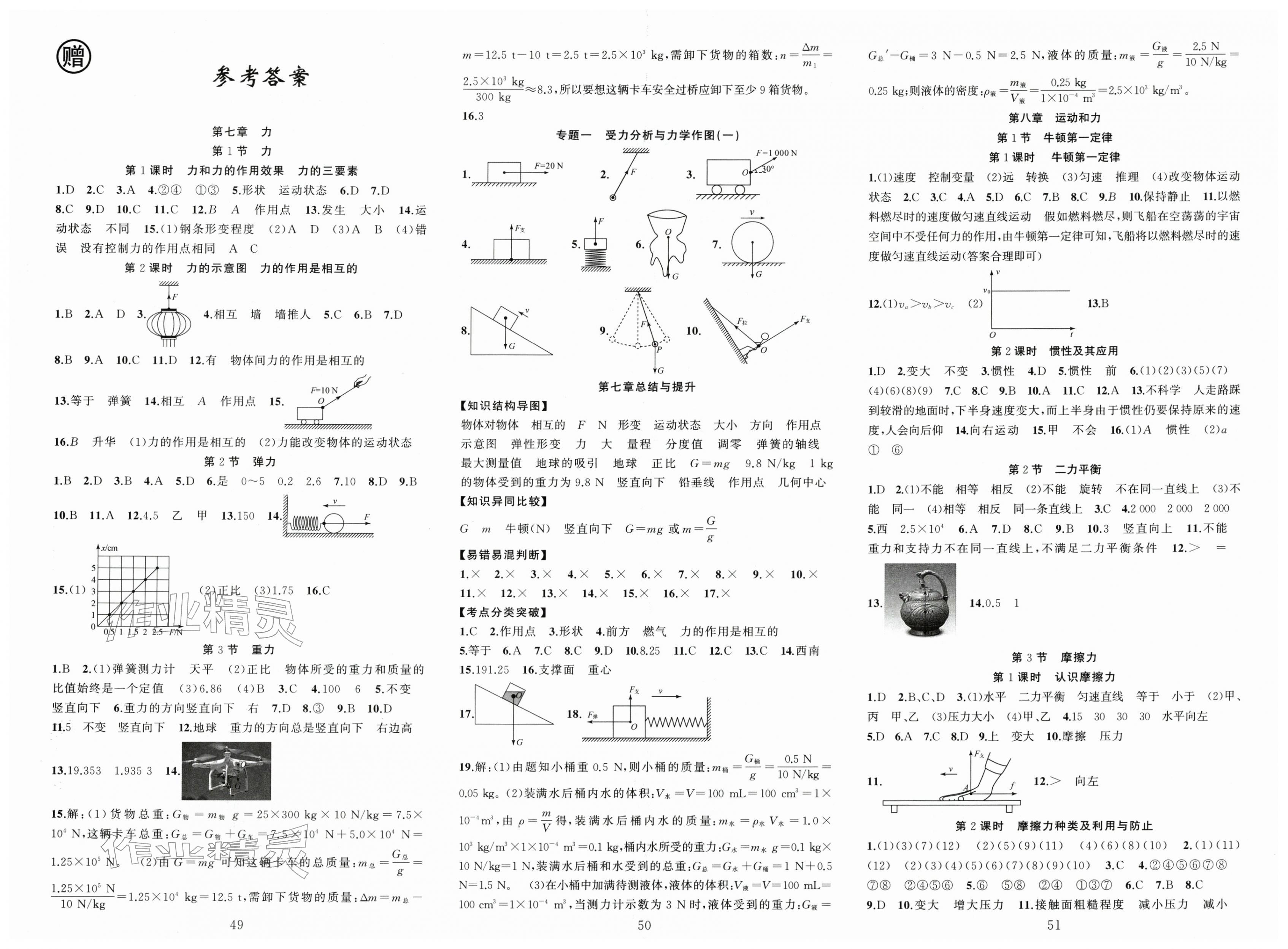 2026年黄冈金牌之路练闯考八年级物理下册人教版&nbsp;第1页