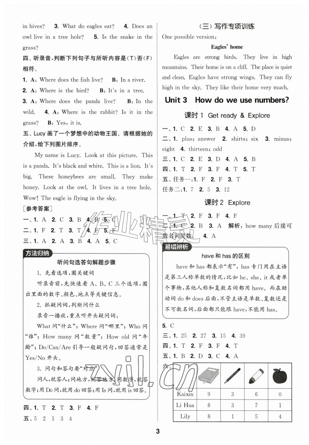 2026年通城学典课时作业本四年级英语上册沪教版&nbsp;第3页