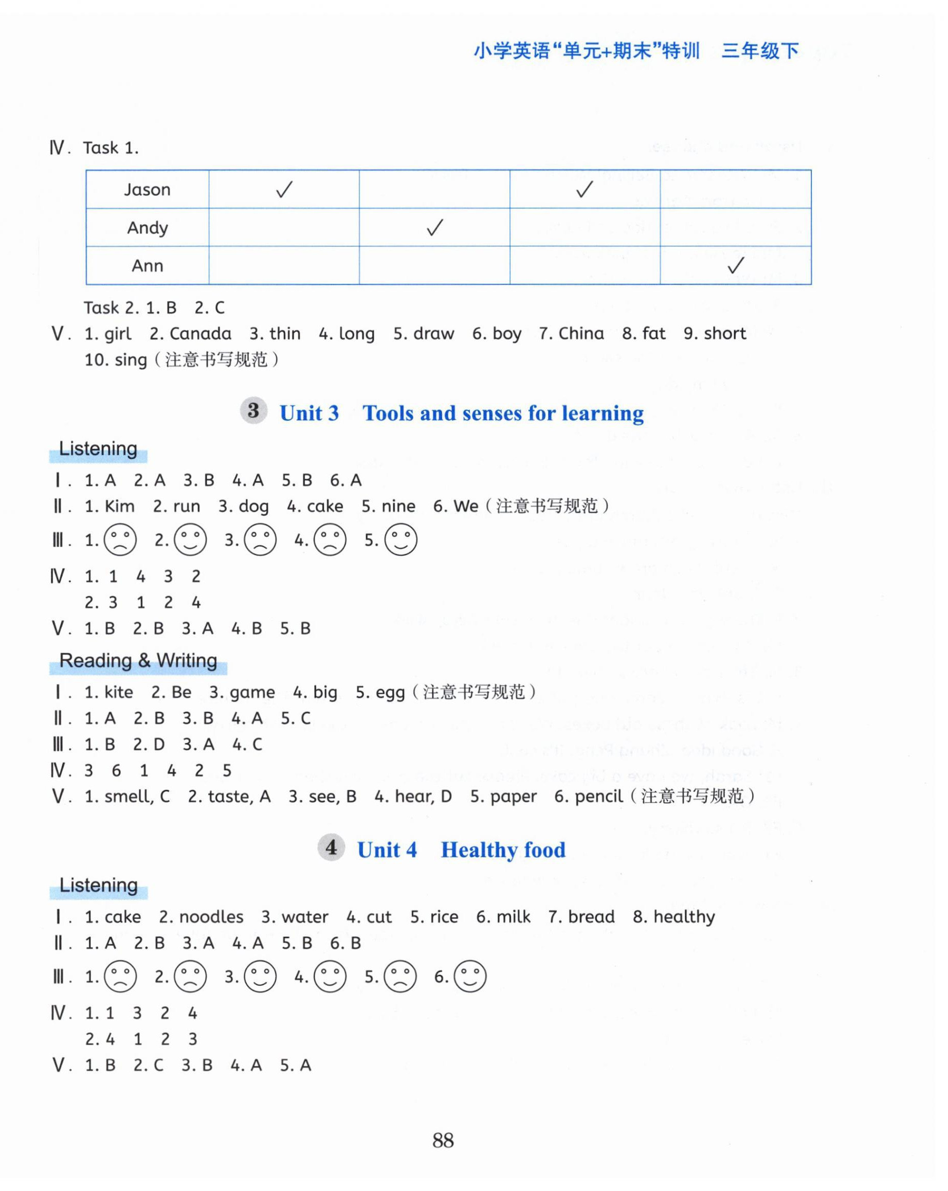 2026年单元+期末特训三年级英语下册人教版&nbsp;第2页