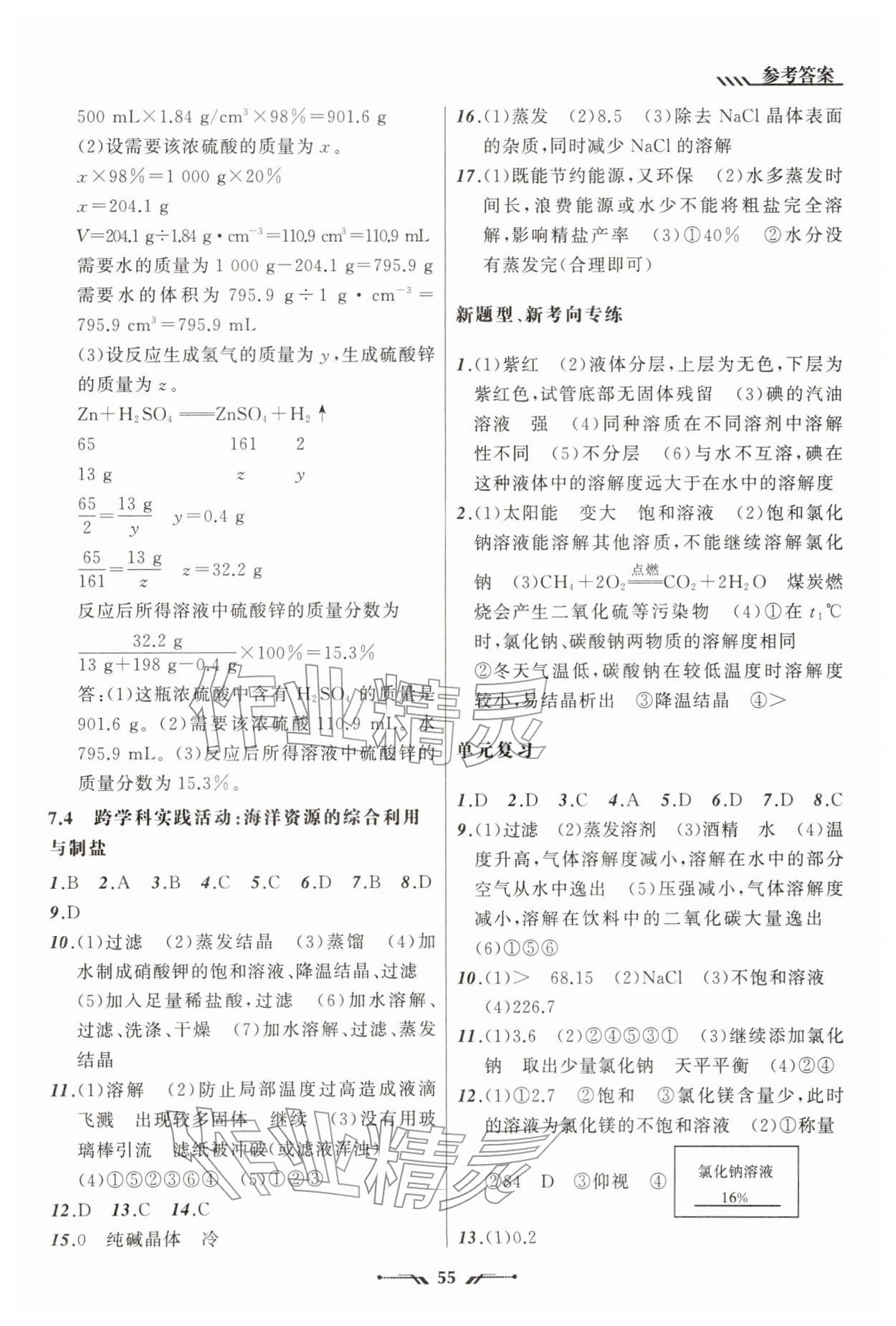 2026年新课程新教材导航学九年级化学下册科学版&nbsp;第5页
