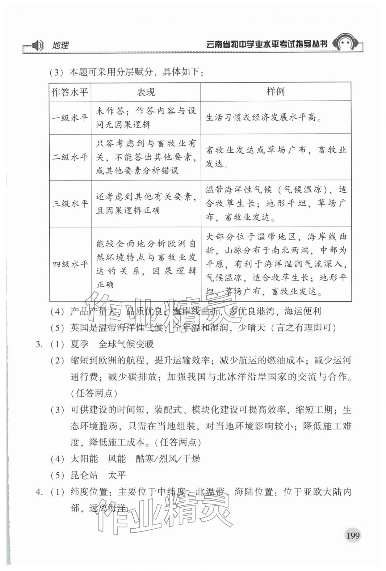 2026年云南省初中学业水平考试指导丛书地理&nbsp;第7页