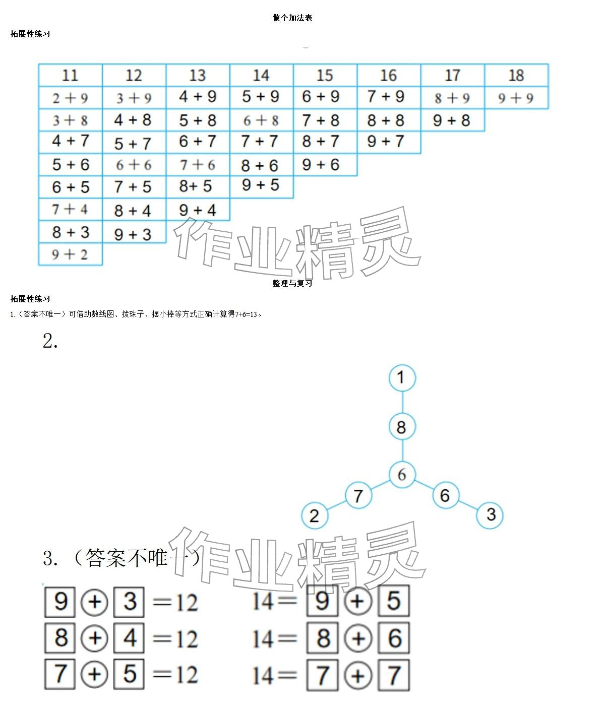 2026年知识与能力训练一年级数学下册北师大版&nbsp;参考答案第3页