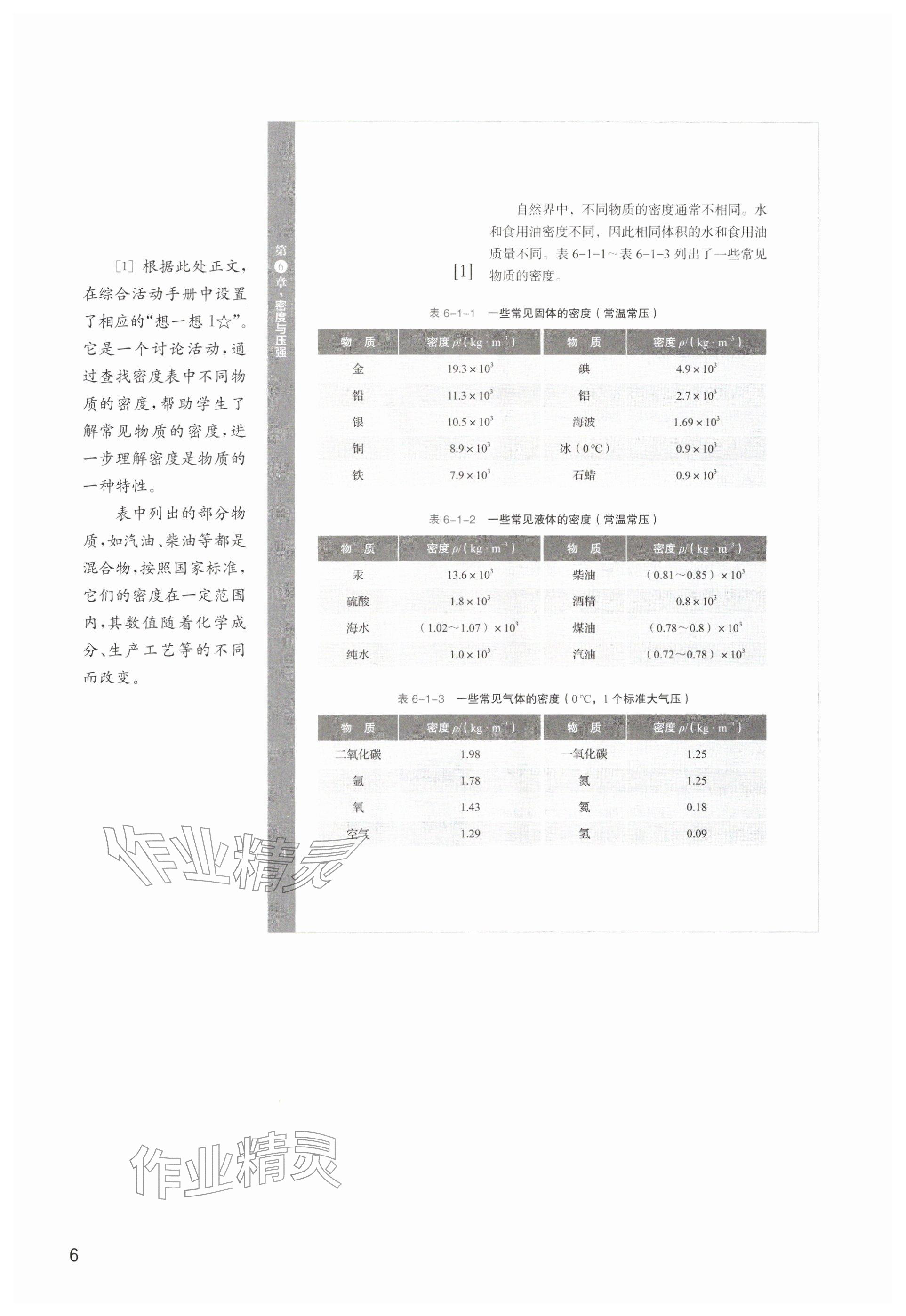 2026年教材课本八年级物理下册沪教版五四制&nbsp;参考答案第6页