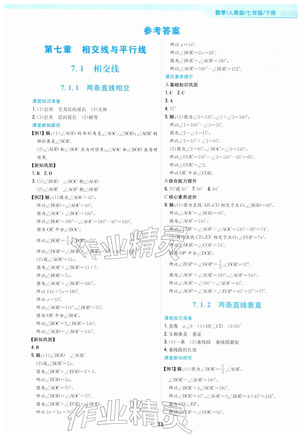 2026年新编基础训练七年级数学下册人教版&nbsp;第1页