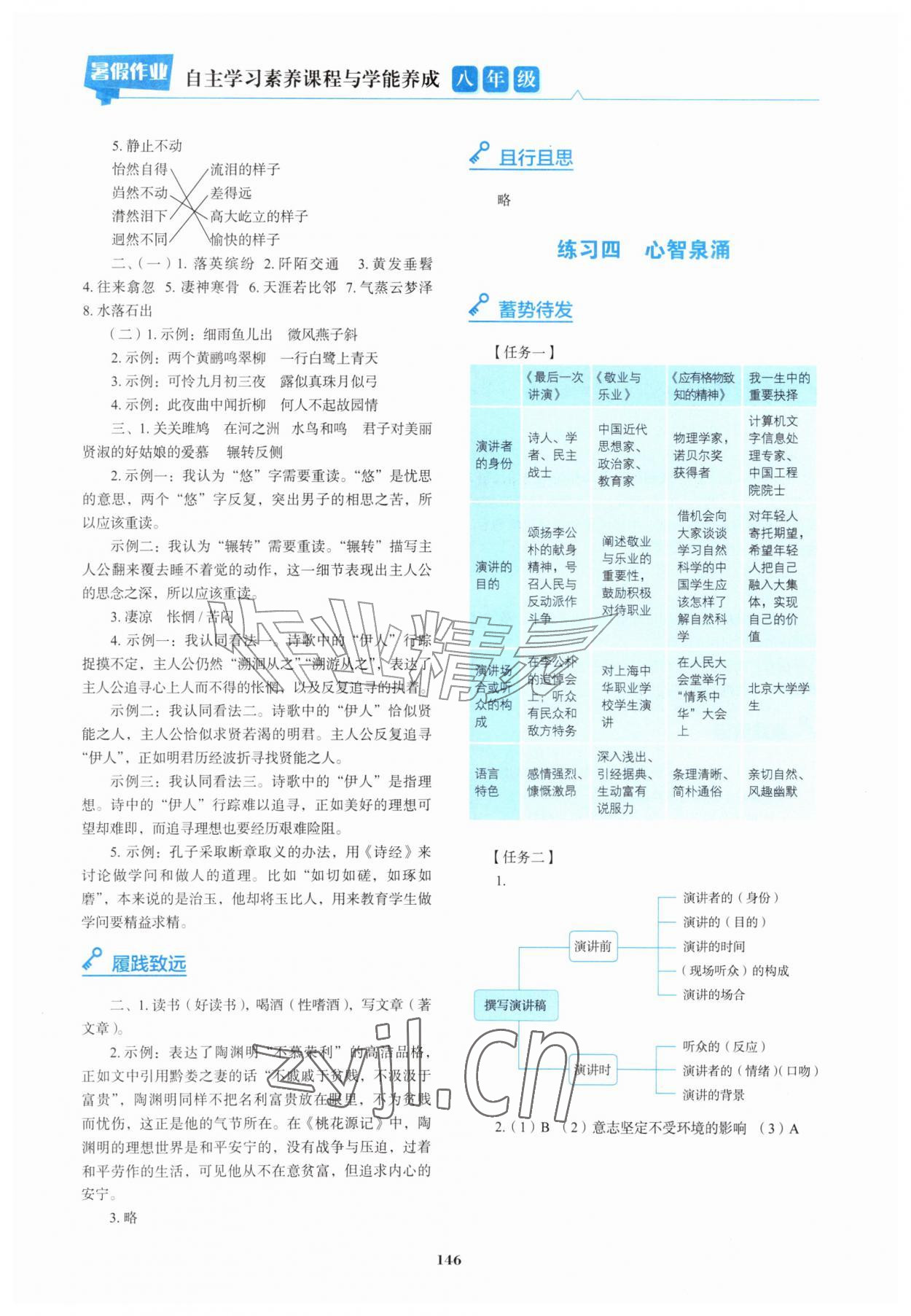 2026年暑假作业自主学习素养课程与学能养成八年级综合通用版&nbsp;第2页