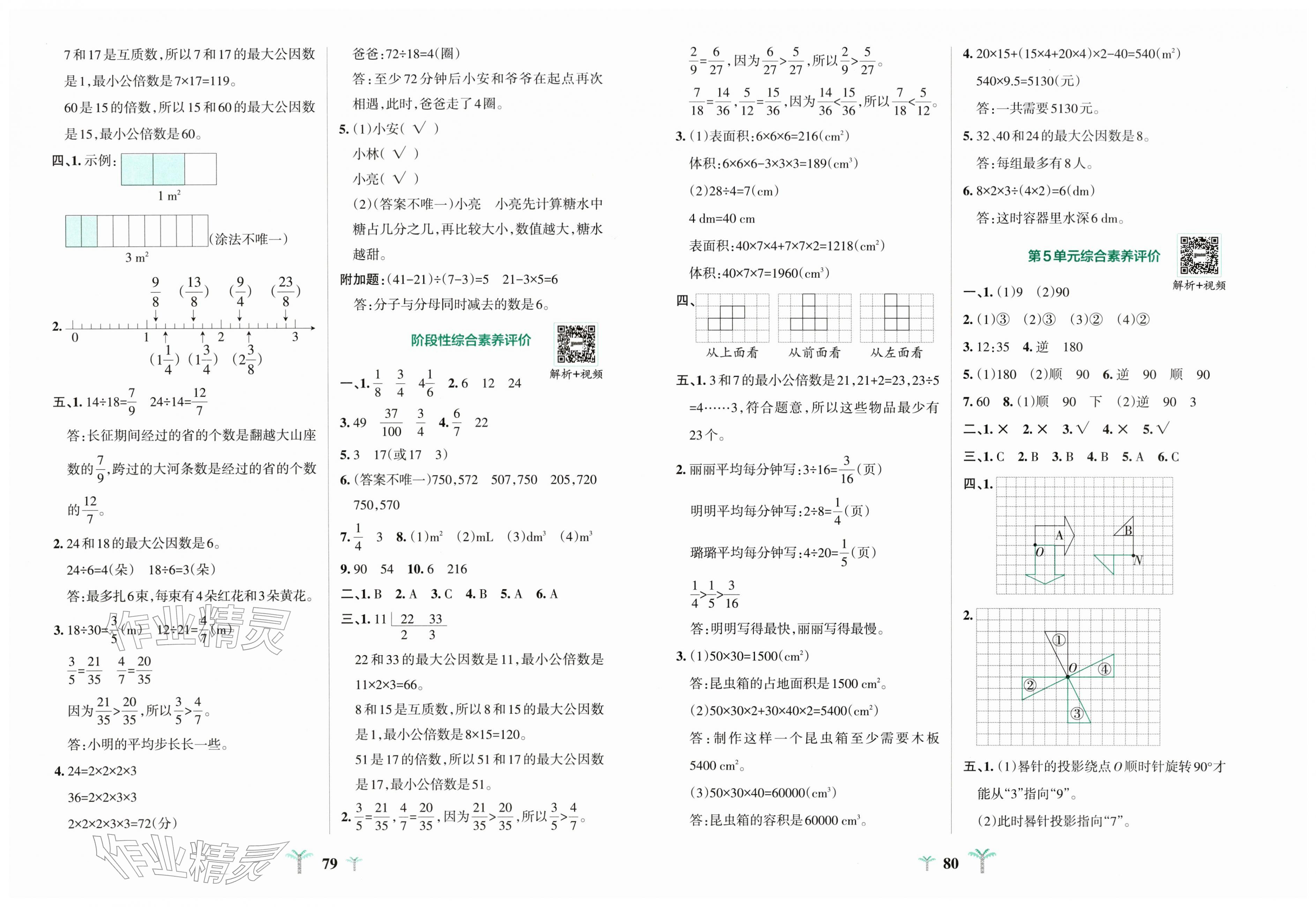2026年小学学霸冲A卷五年级数学下册人教版&nbsp;第2页