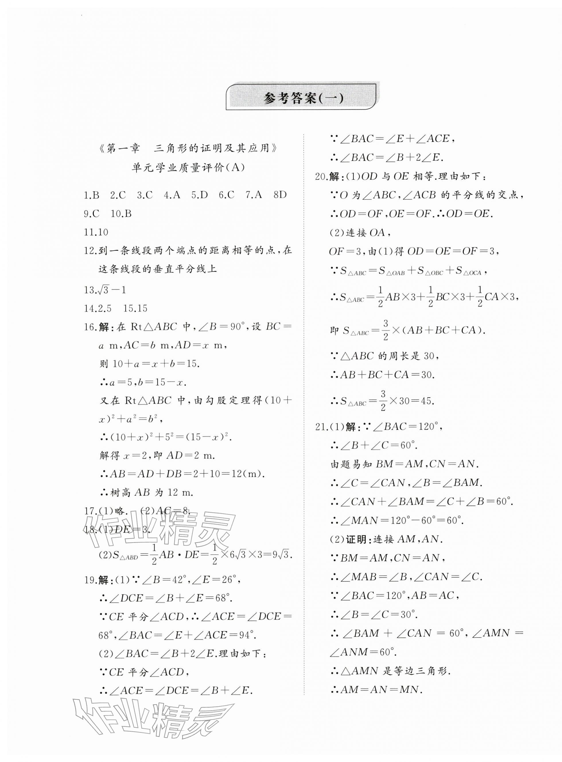 2026年精练课堂分层作业八年级数学下册北师大版&nbsp;第1页