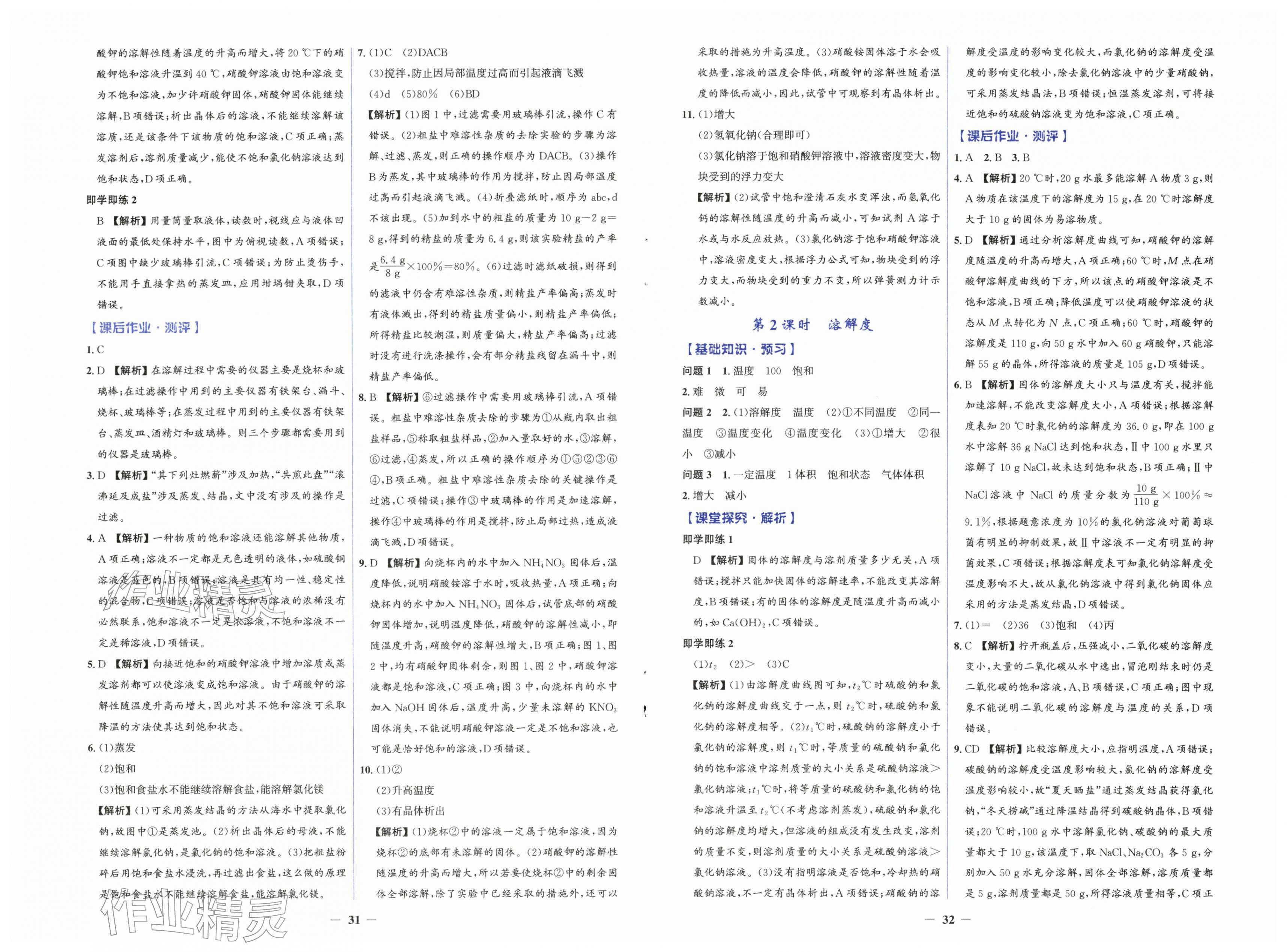 2026年同步解析与测评学考练九年级化学下册人教版&nbsp;第4页