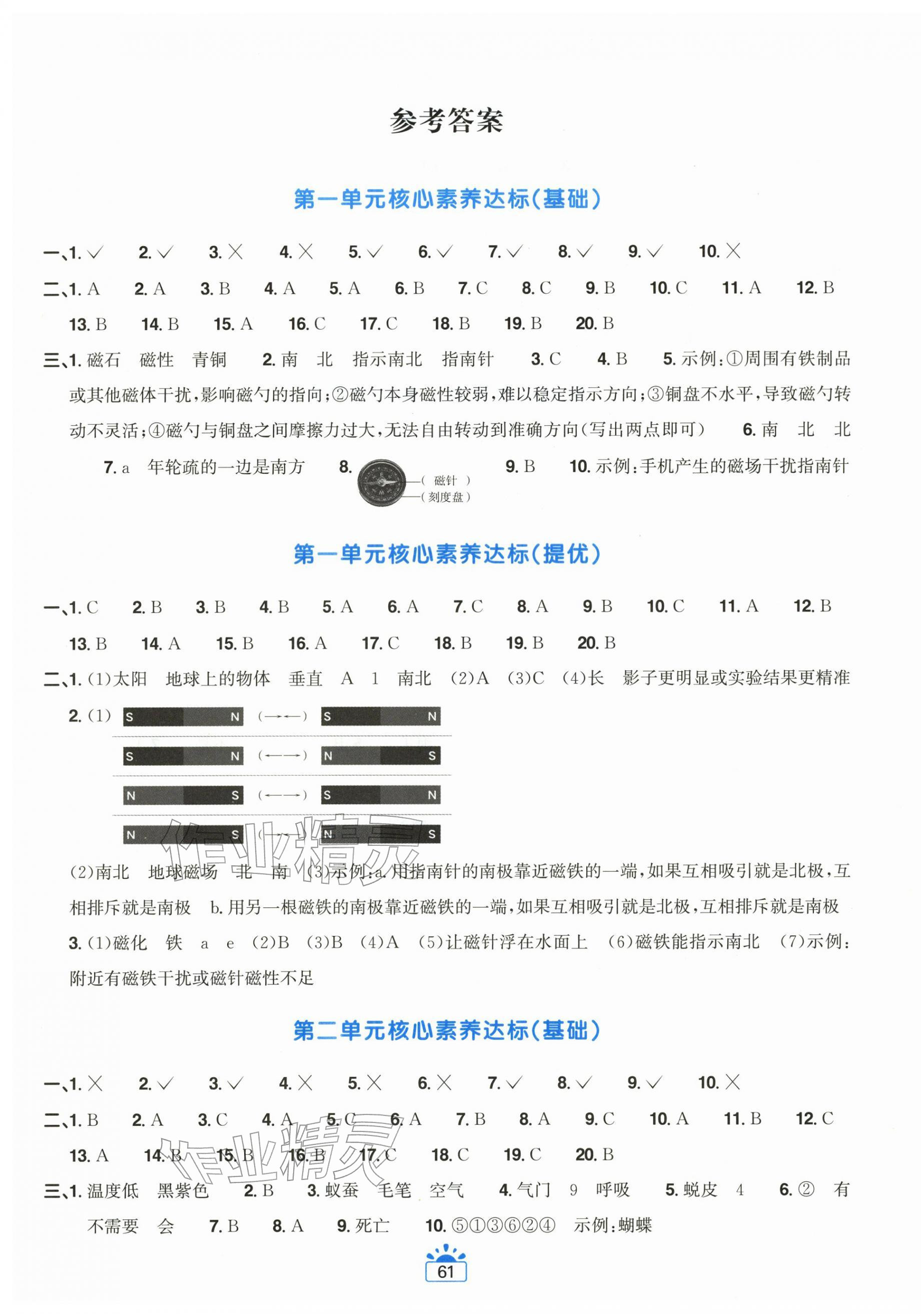 2026年阳光同学一线名师全优好卷三年级科学下册教科版&nbsp;第1页