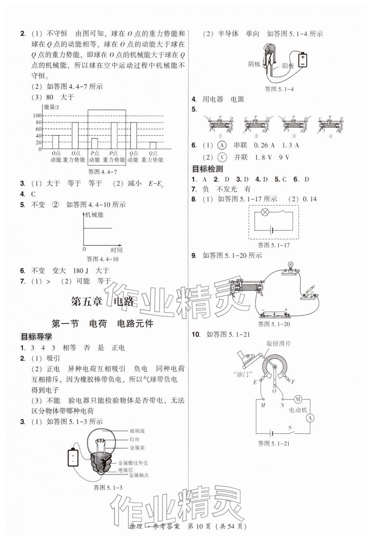2026年中考高效复习学与教物理广州专版&nbsp;参考答案第10页