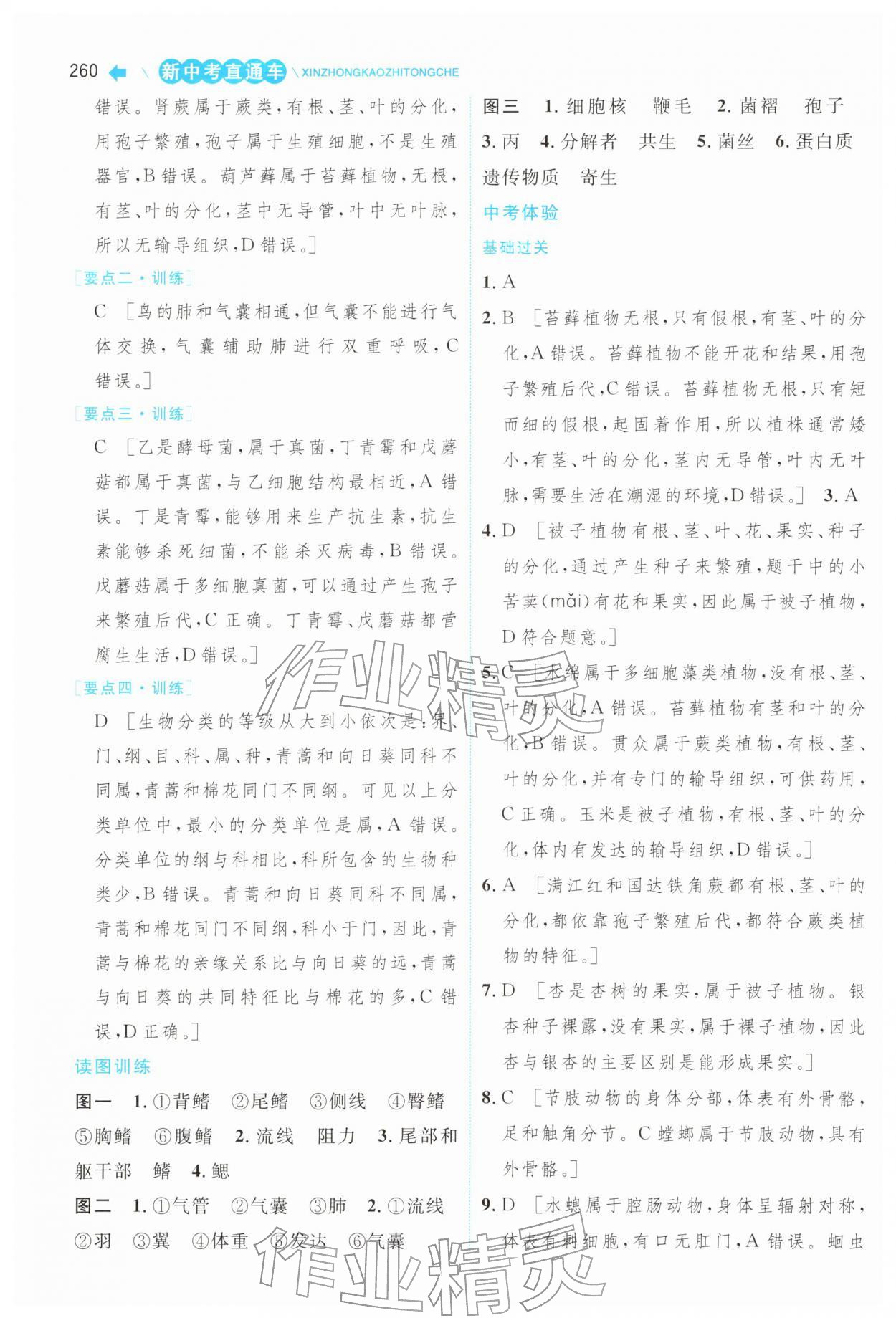 2026年新中考直通车中南大学出版社生物&nbsp;第10页