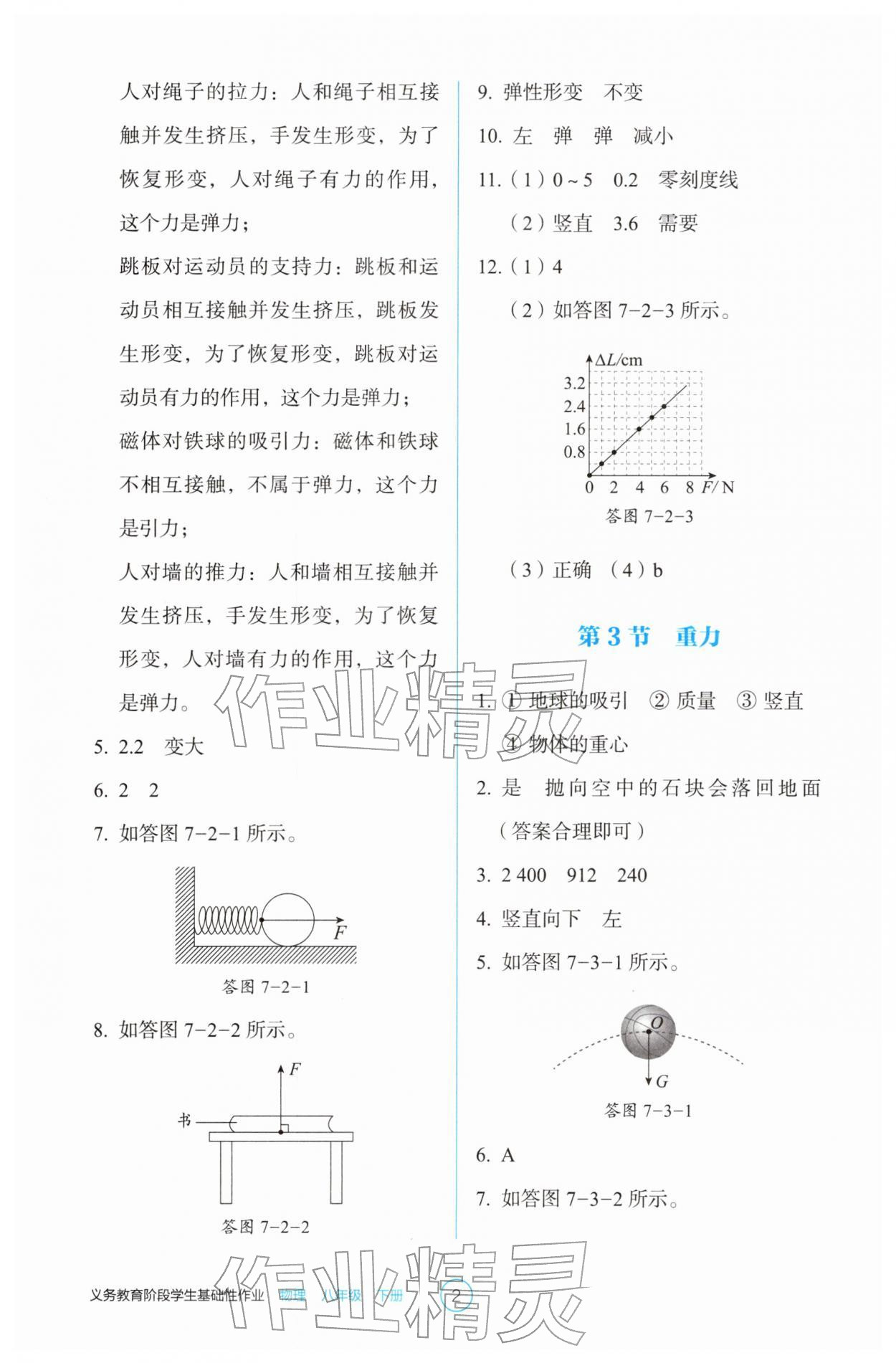 2026年学生基础性作业八年级物理下册人教版&nbsp;第2页