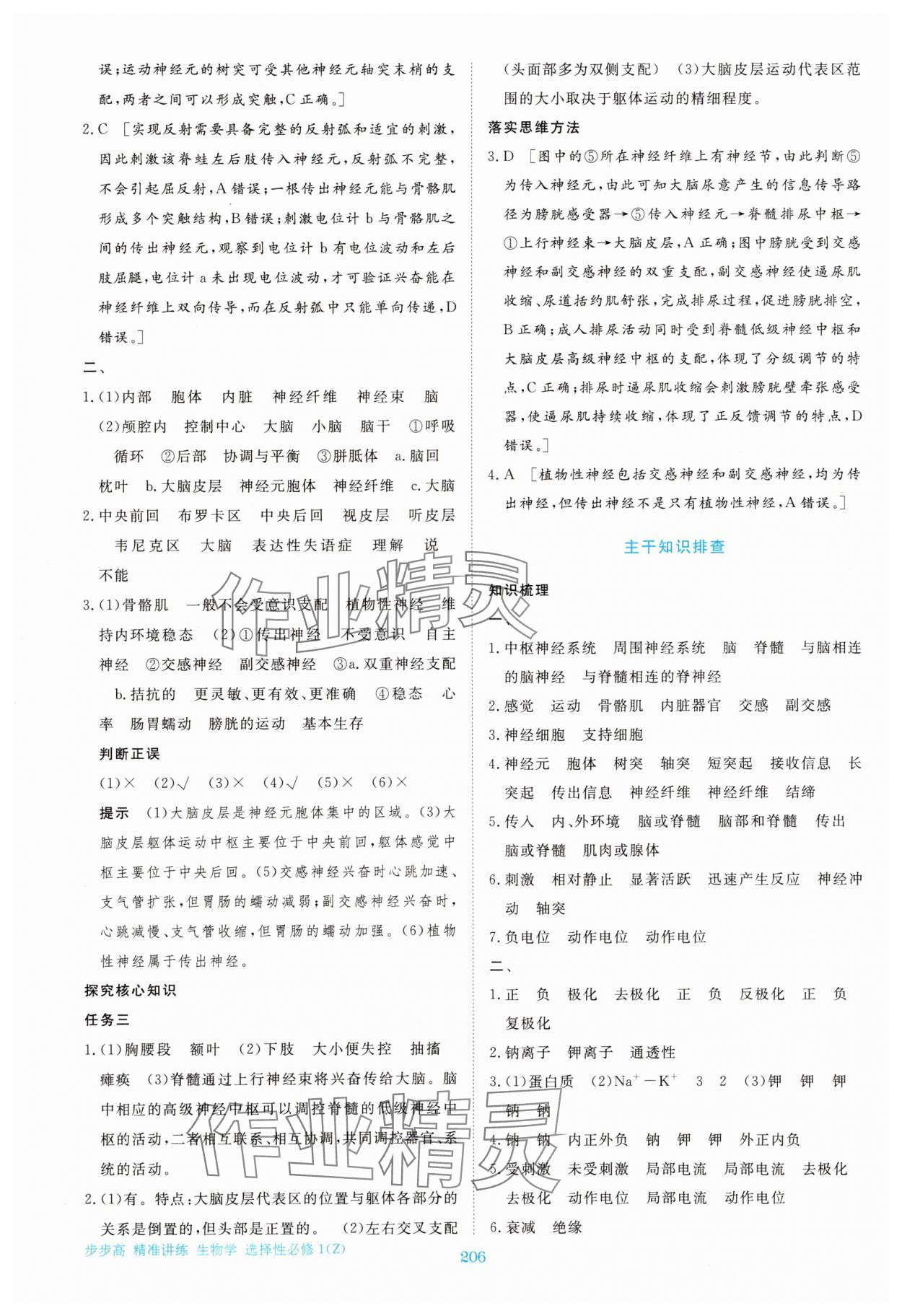 2025年步步高精准讲练高中生物选择性必修1浙科版&nbsp;第9页