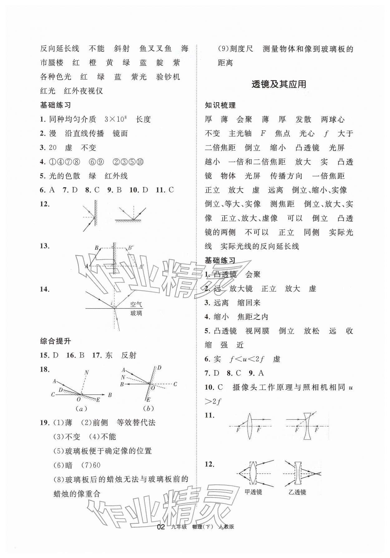 2026年学习之友九年级物理下册人教版&nbsp;参考答案第2页