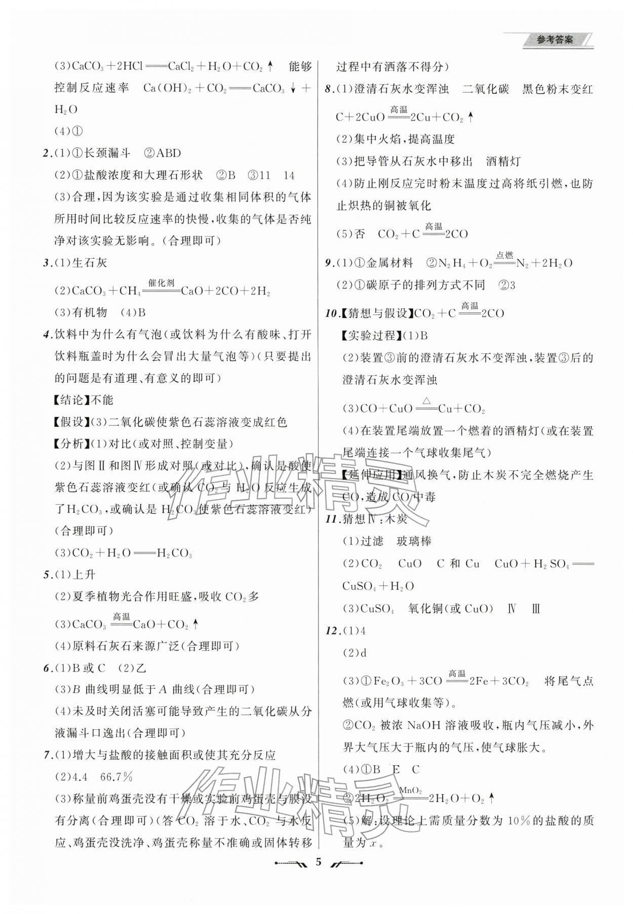 2026年中考全程复习训练化学&nbsp;第5页