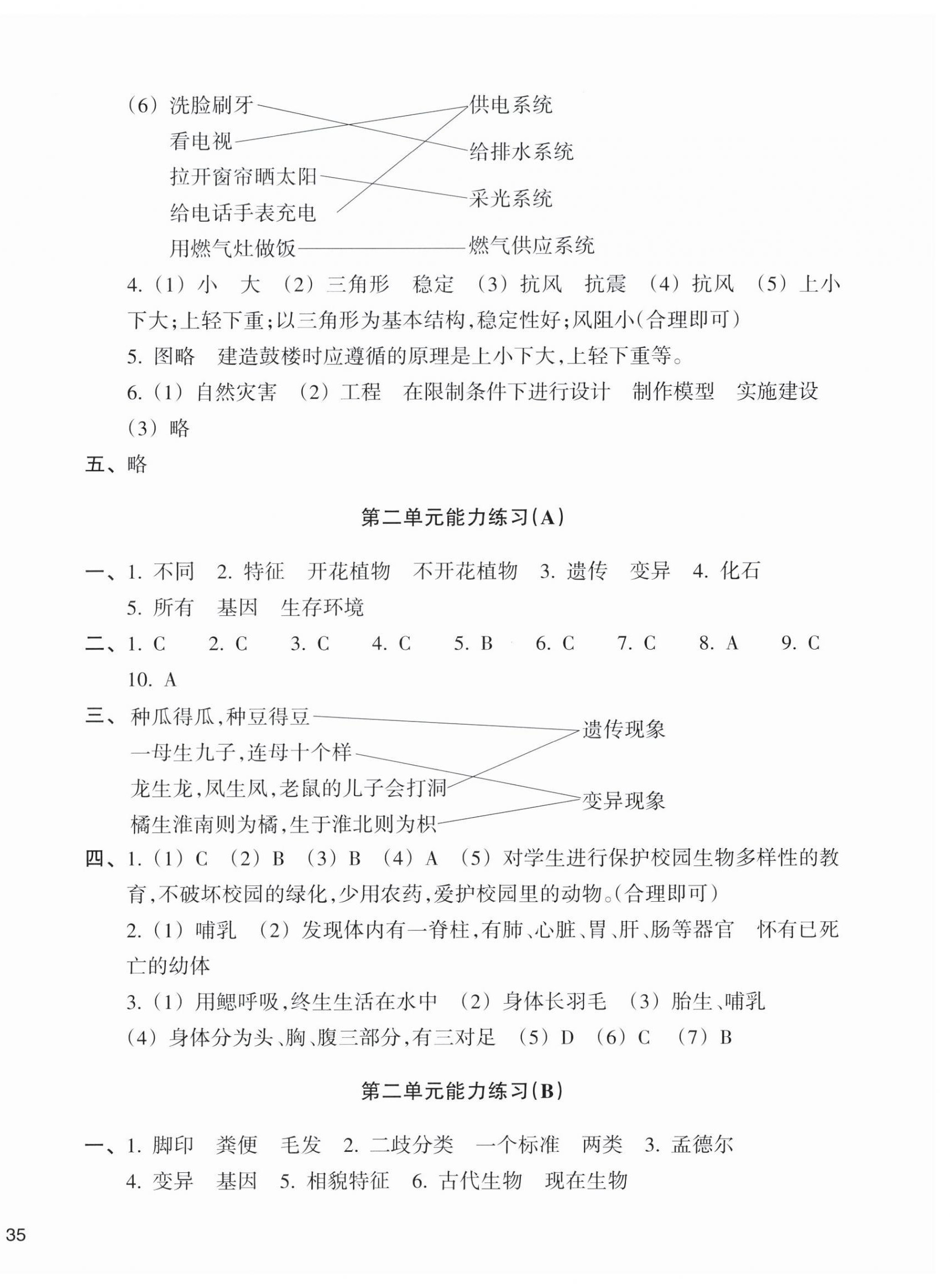 2026年新编单元能力训练卷六年级科学下册教科版&nbsp;第2页