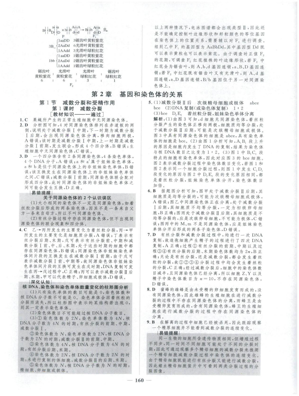 2025年三维设计学思用精练高中生物必修第二册&nbsp;第10页