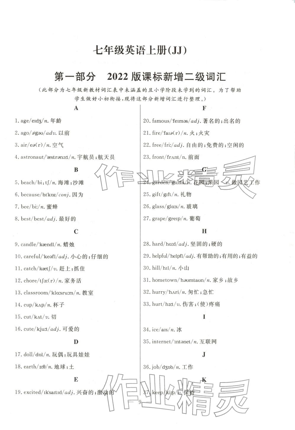 2025年绩优课堂高效提升满分备考七年级英语上册冀教版&nbsp;第11页