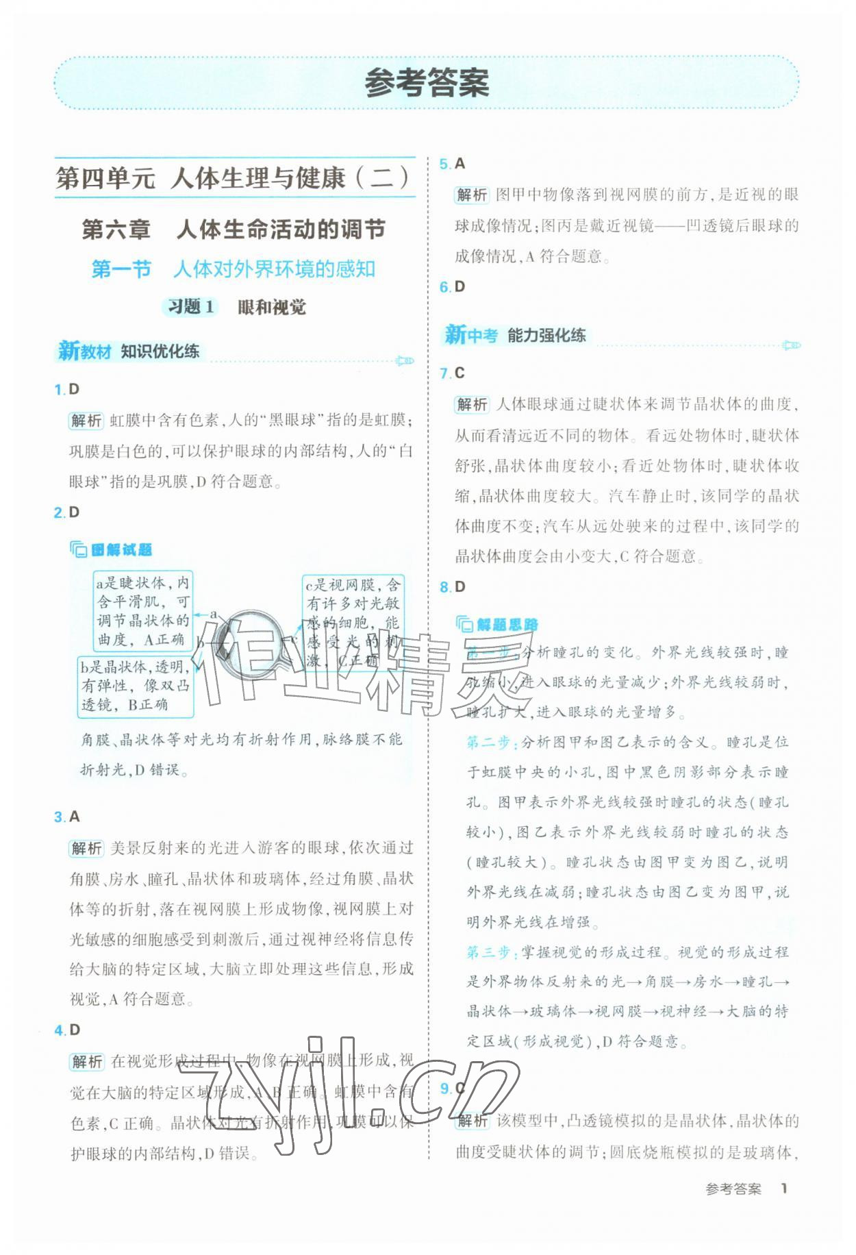 2026年提优练山东友谊出版社八年级生物上册人教版&nbsp;第1页