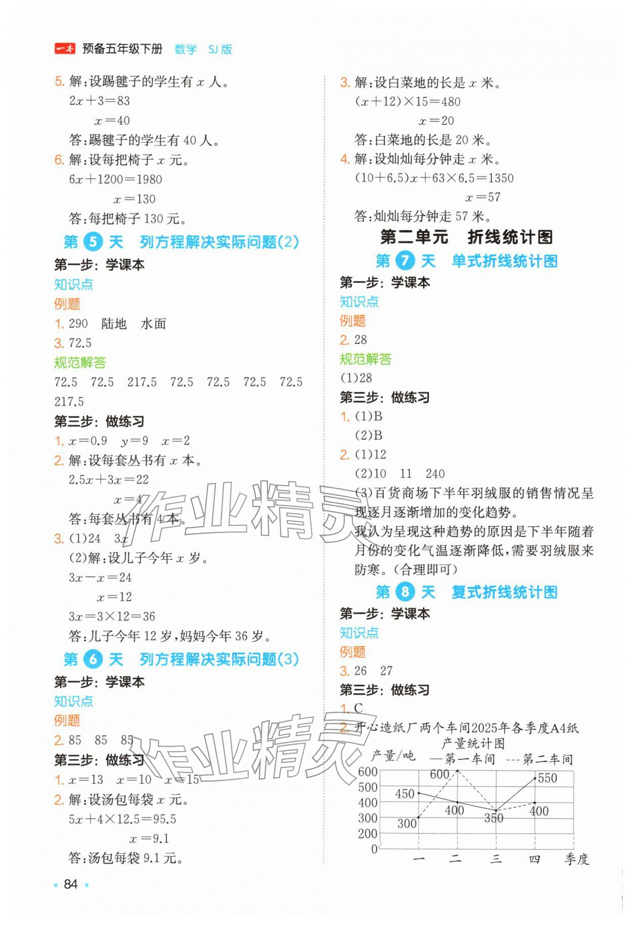 2026年一本预备五年级数学下册苏教版&nbsp;第2页