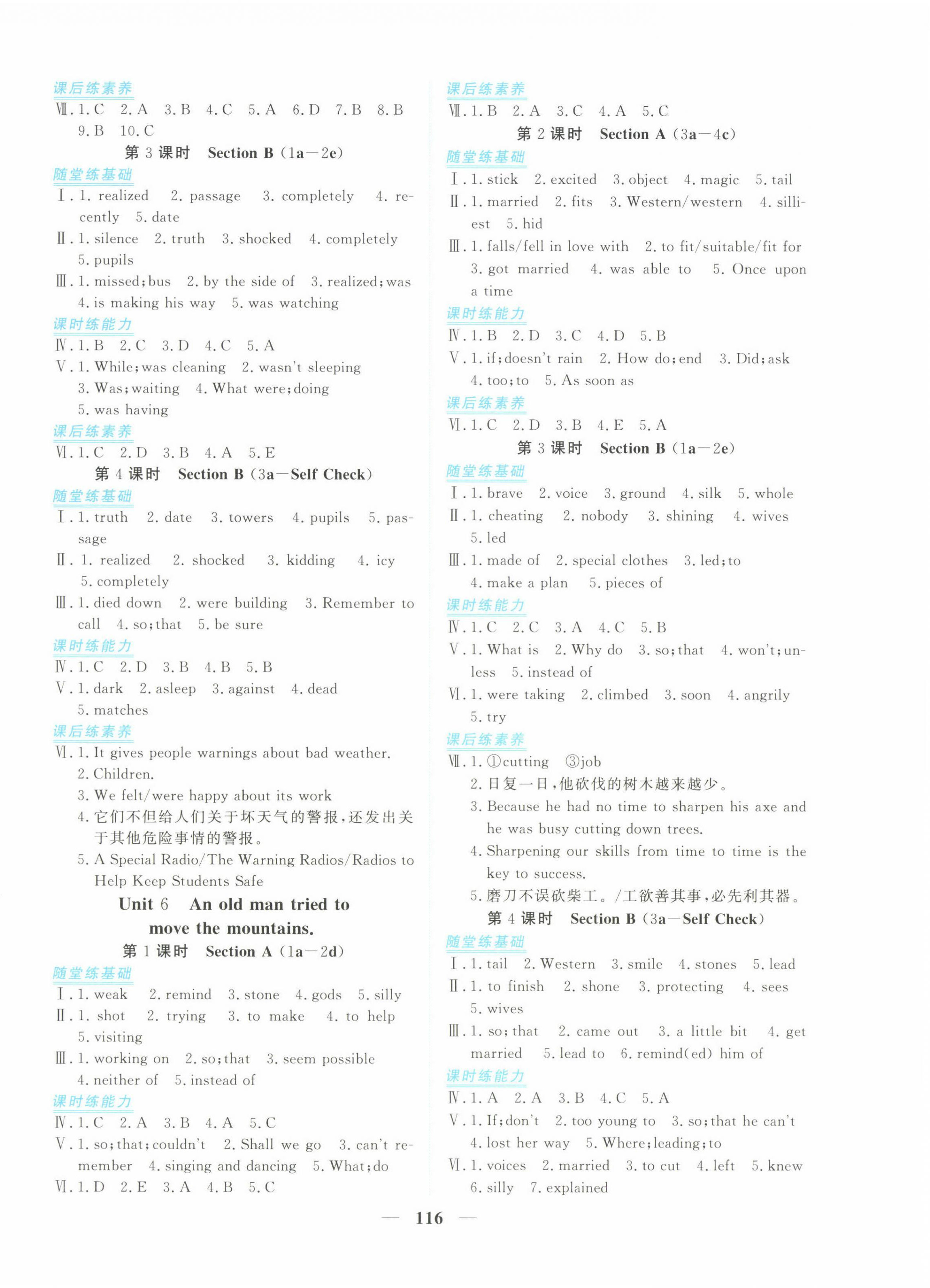 2025年新坐标同步练习八年级英语下册人教版青海专用&nbsp;参考答案第4页