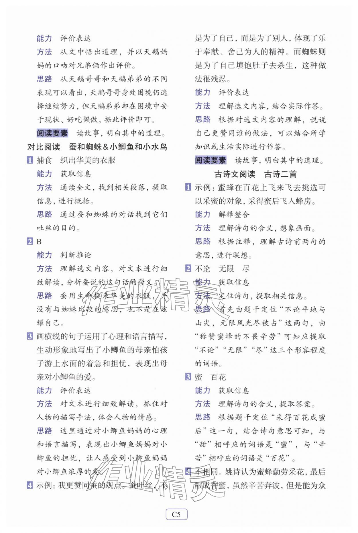 2026年知行合阅读主题拓展训练三年级语文下册人教版&nbsp;第5页