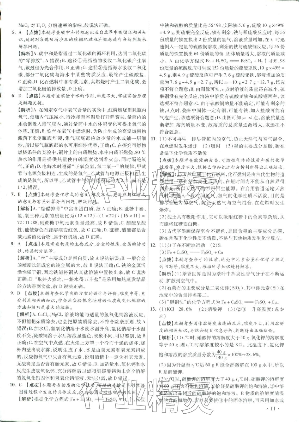 2026年重点名校冲刺中考真卷化学河北专版&nbsp;第11页