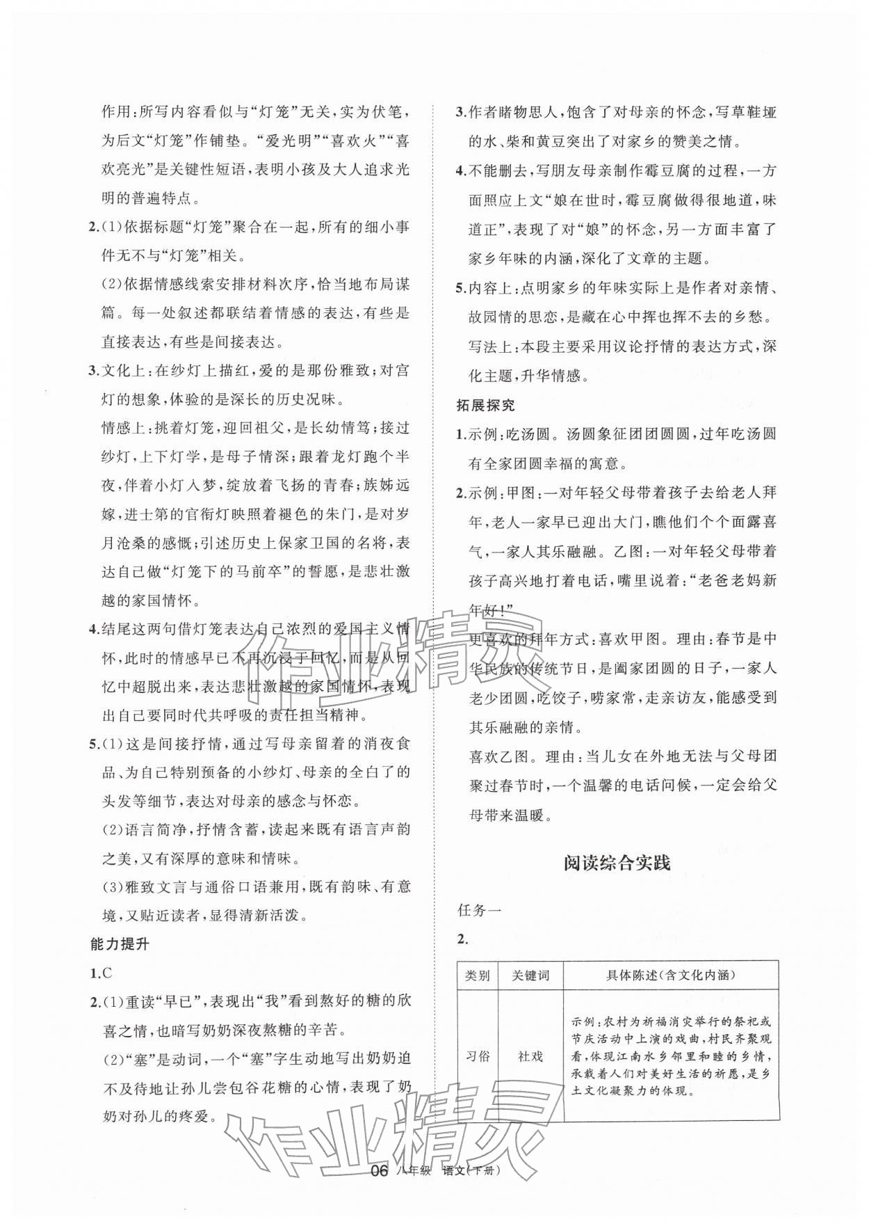 2026年学习之友八年级语文下册人教版&nbsp;参考答案第6页