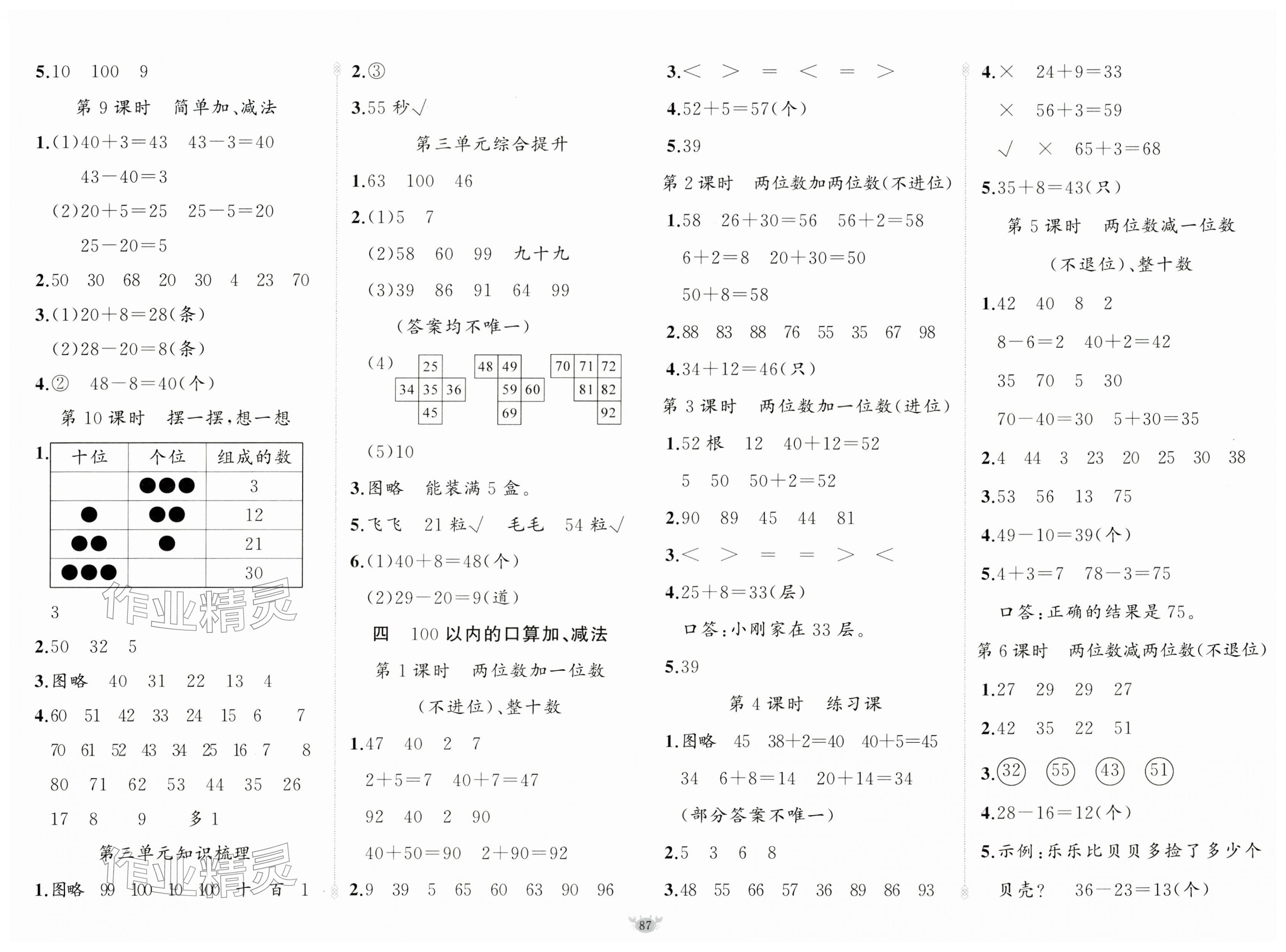 2026年原创新课堂一年级数学下册人教版&nbsp;第3页