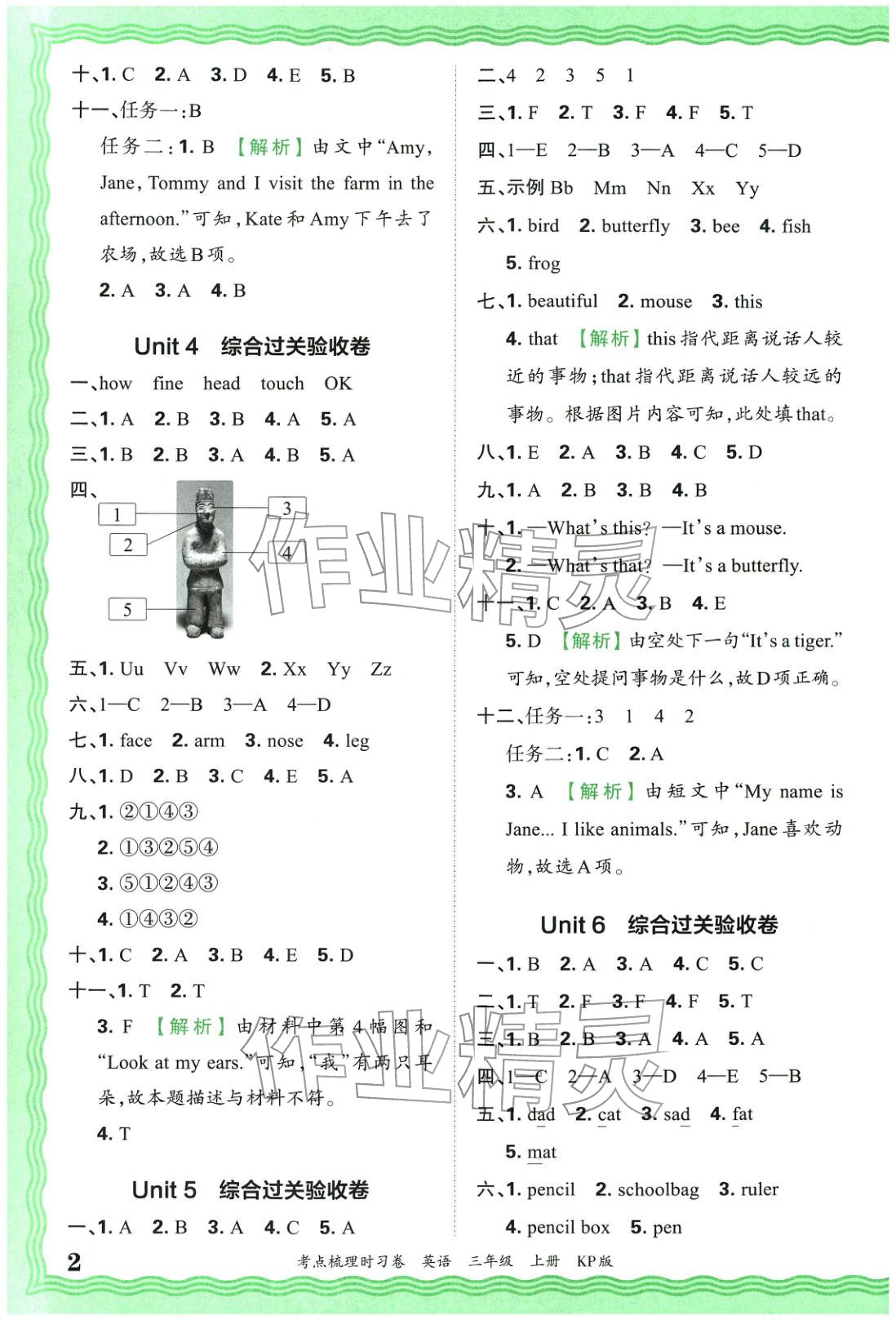 2025年王朝霞考点梳理时习卷三年级英语上册科普版&nbsp;第2页