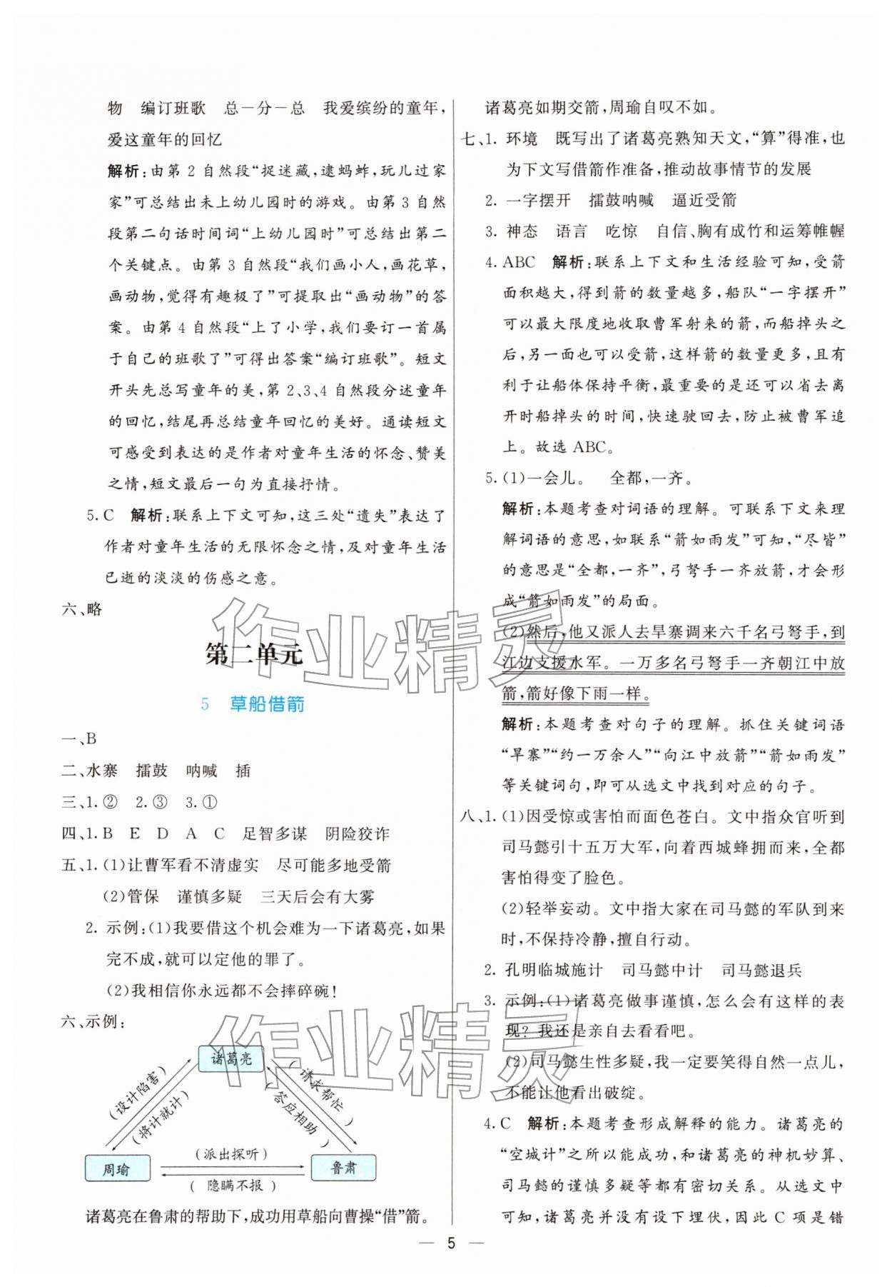 2026年亮点激活提优天天练五年级语文下册人教版&nbsp;第5页