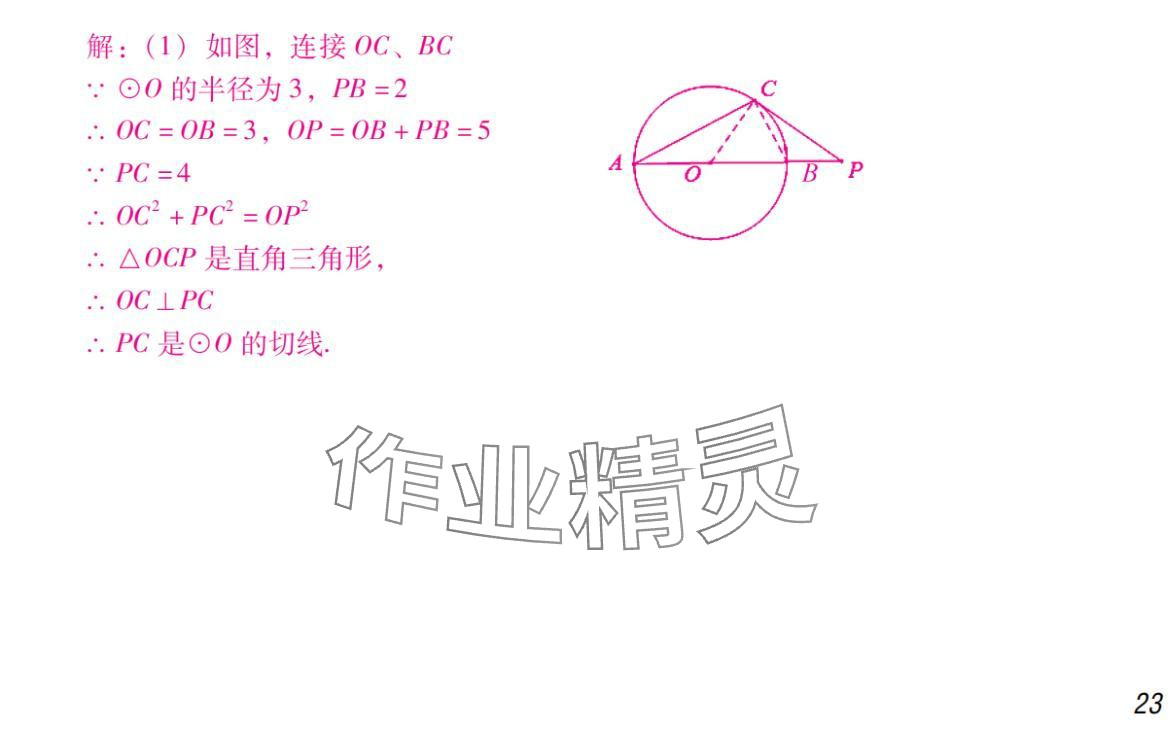2024年激智数学中考&nbsp;参考答案第23页