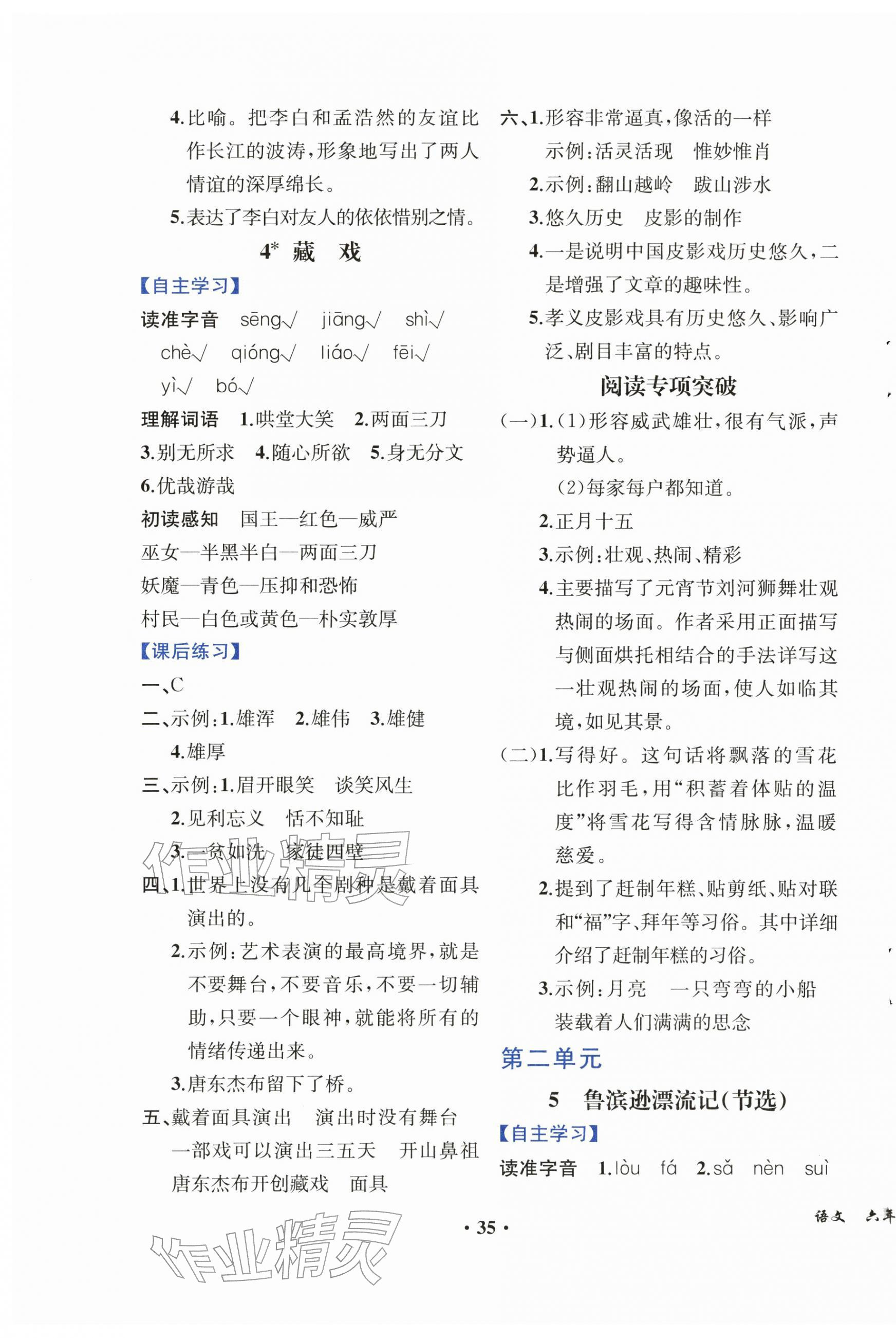 2026年胜券在握同步解析与测评六年级语文下册人教版重庆专版&nbsp;第3页