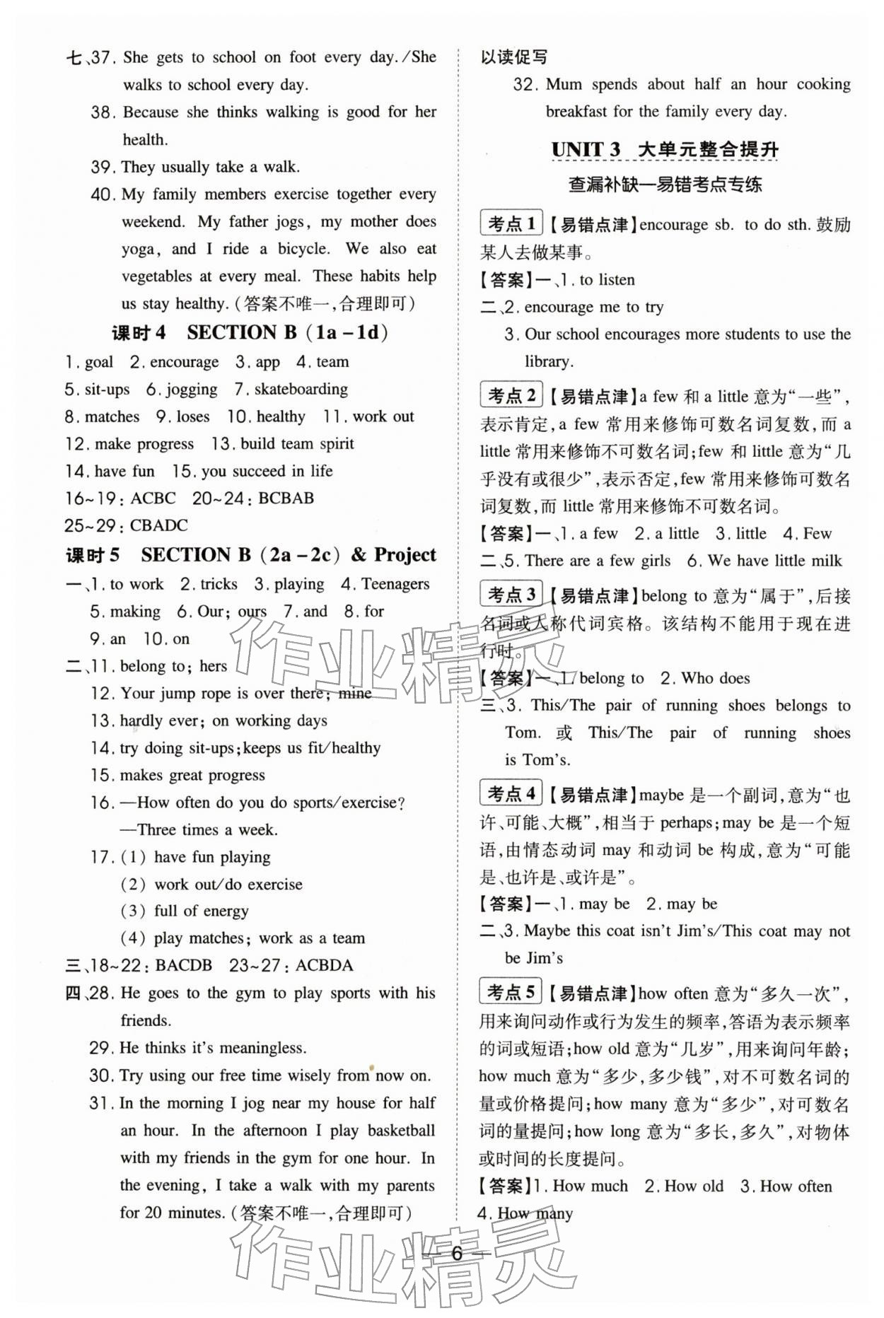 2026年点拨训练七年级英语下册人教版辽宁专版&nbsp;第6页