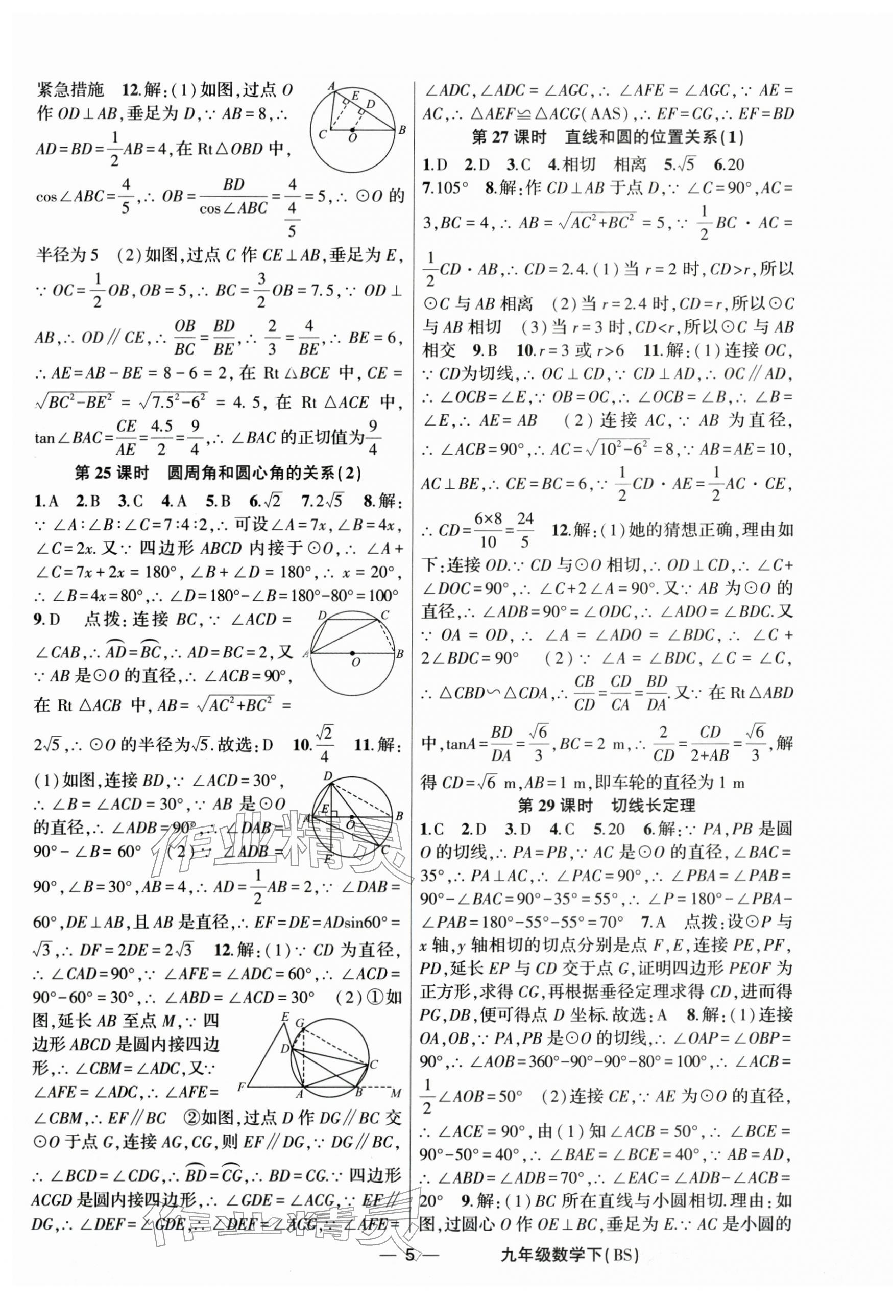 2026年原创新课堂九年级数学下册北师大版深圳专版&nbsp;第5页