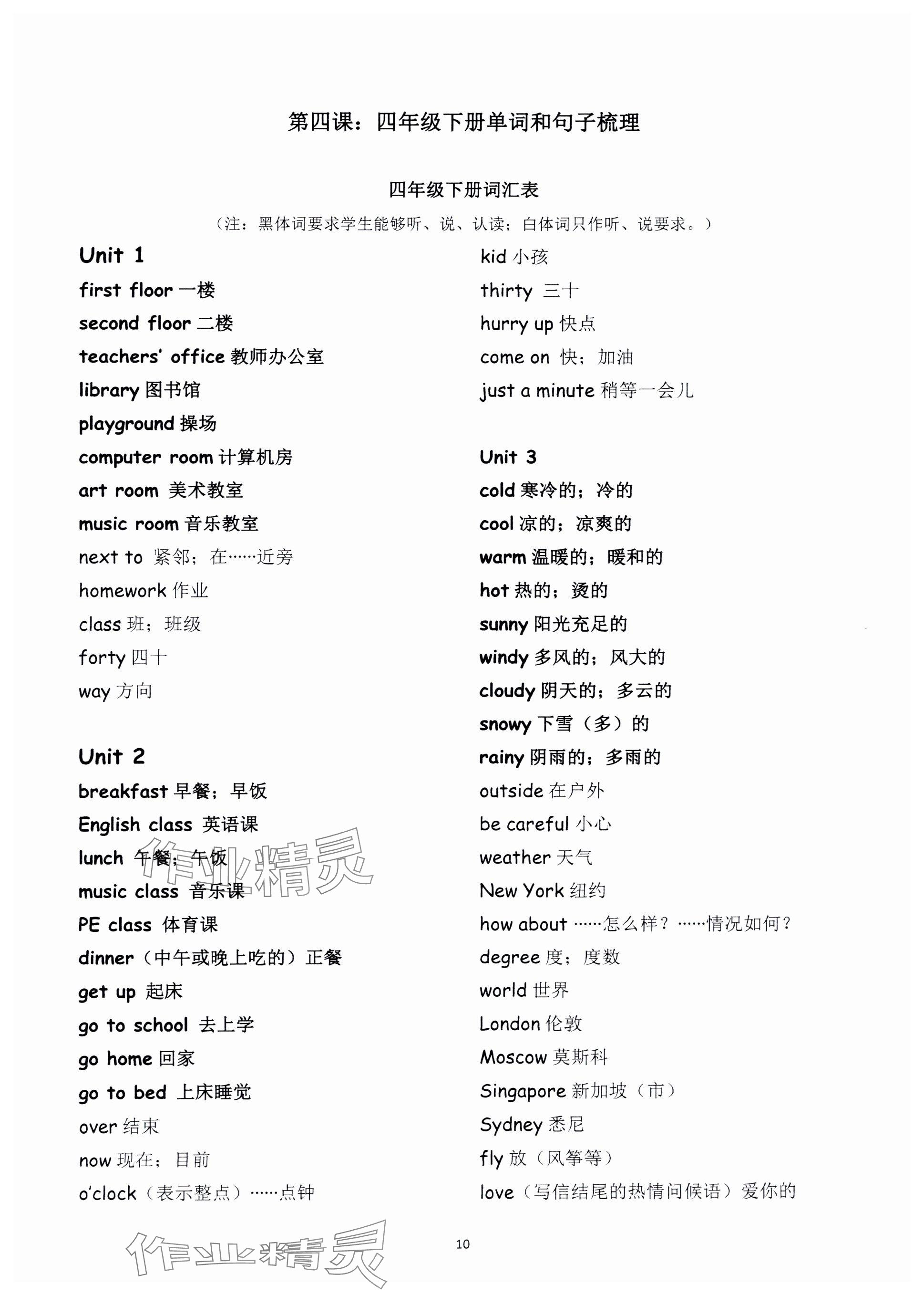 2024年毕业核心练英语&nbsp;参考答案第10页
